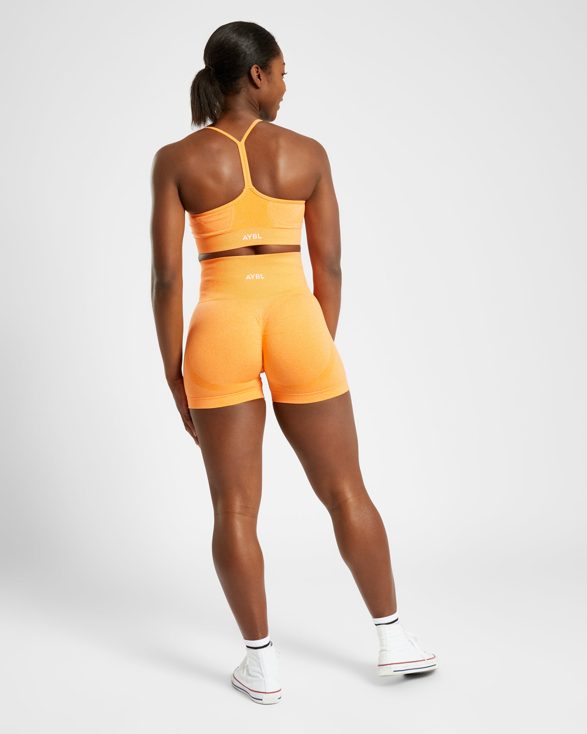 Nahtloser Sport-BH „Empower“ – Orange meliert