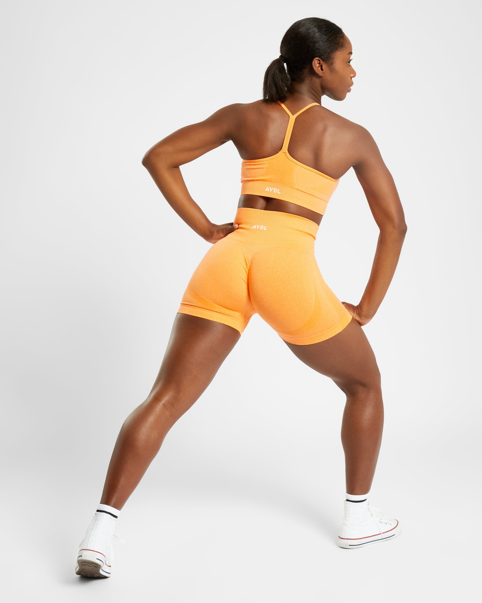 Nahtloser Sport-BH „Empower“ – Orange meliert