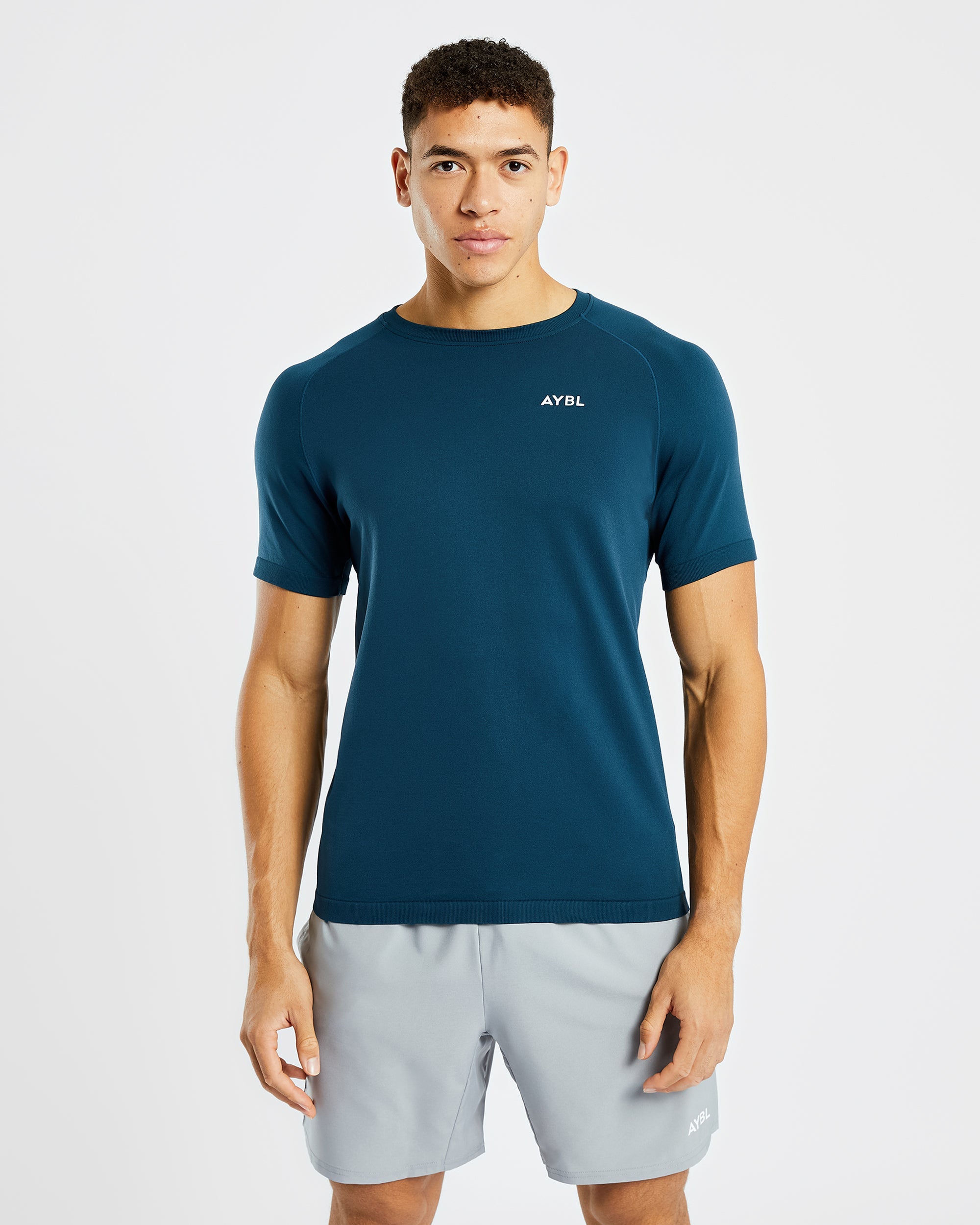 Nahtloses Ascend-T-Shirt – Marineblau