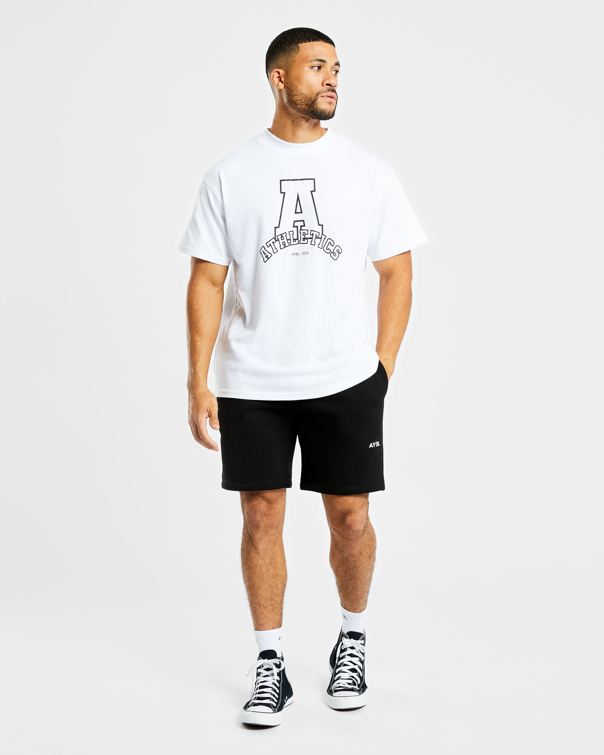 T shirt surdimensionné Athletics Varsity - Blanc