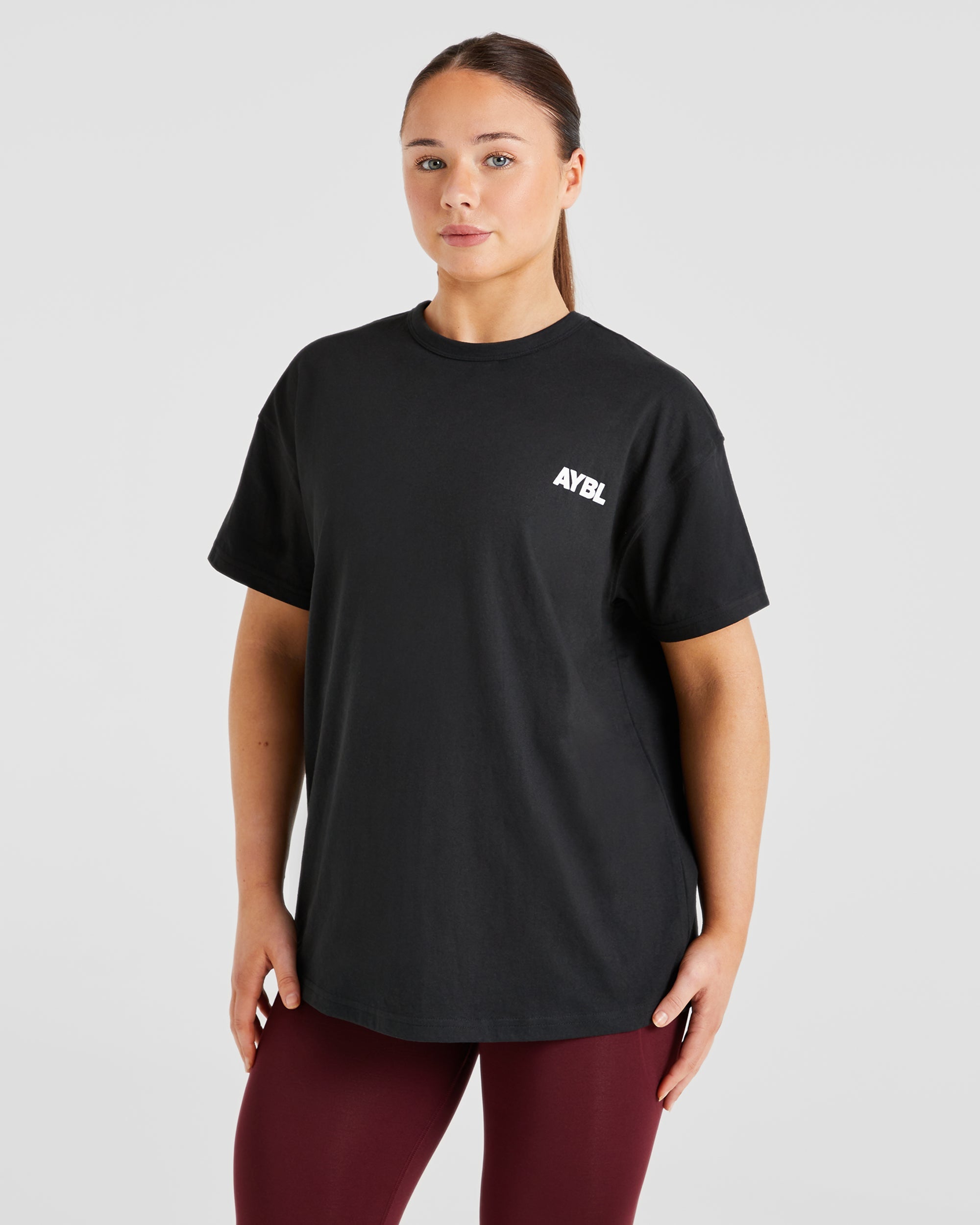 Athletics Club Oversized T Shirt - Black