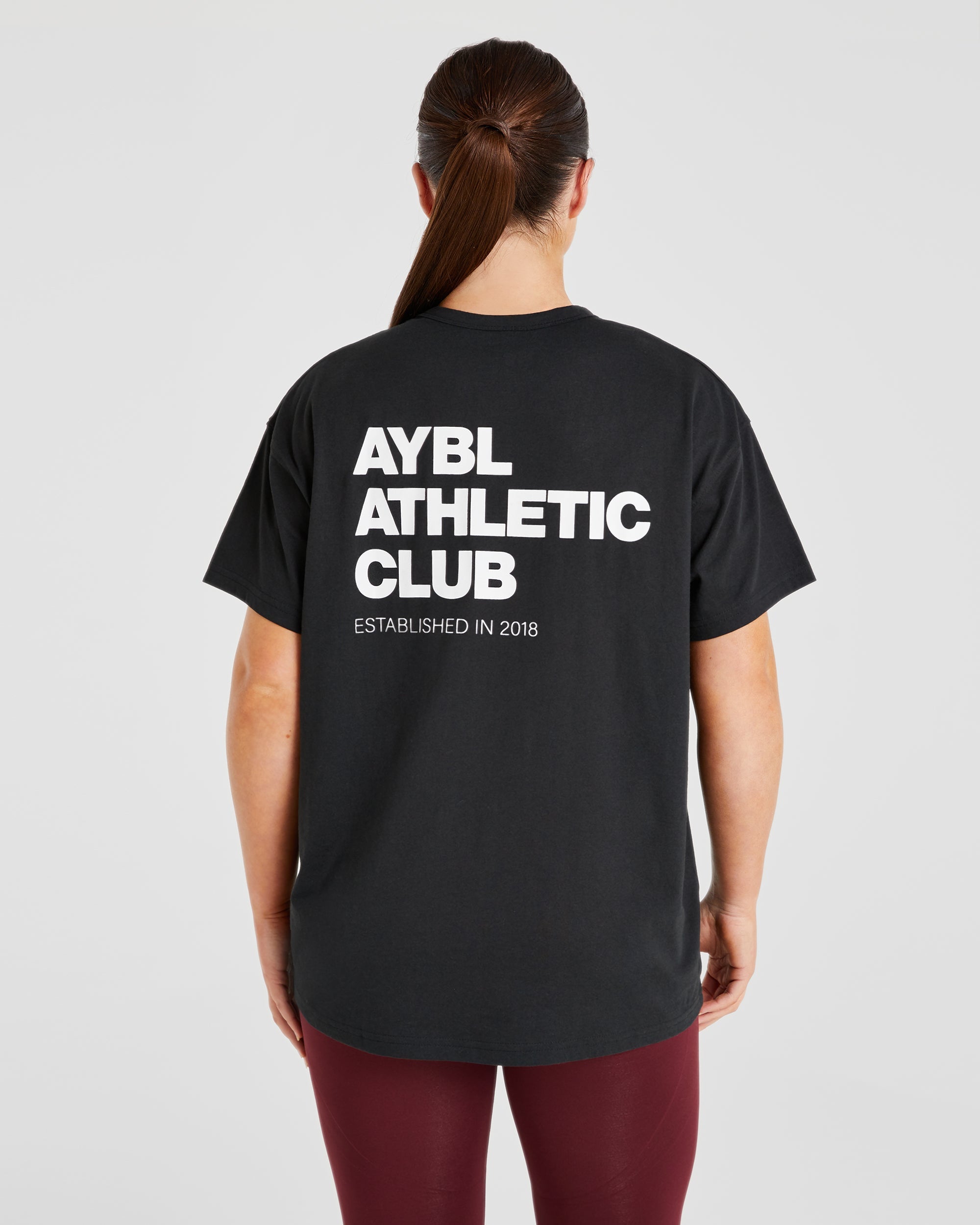 Athletics Club Oversized T Shirt - Black