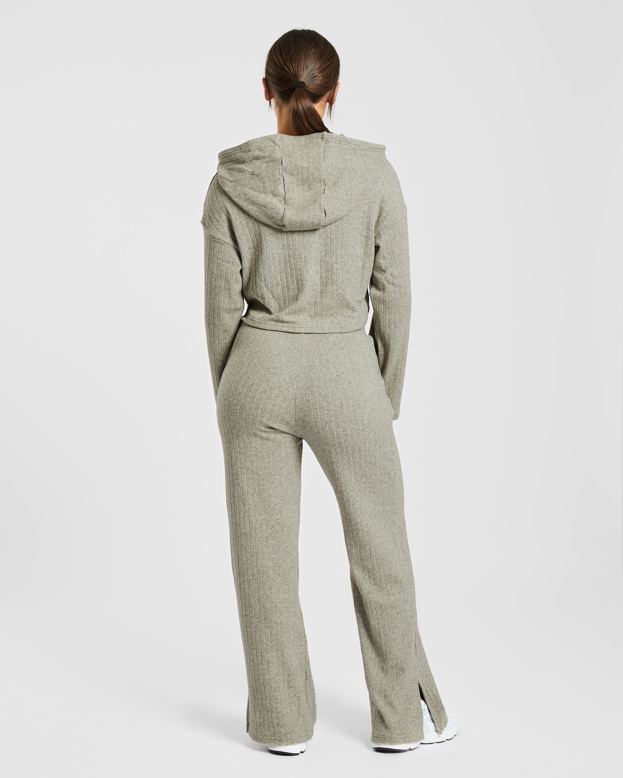Unwind Knitted Joggers - Olive Marl