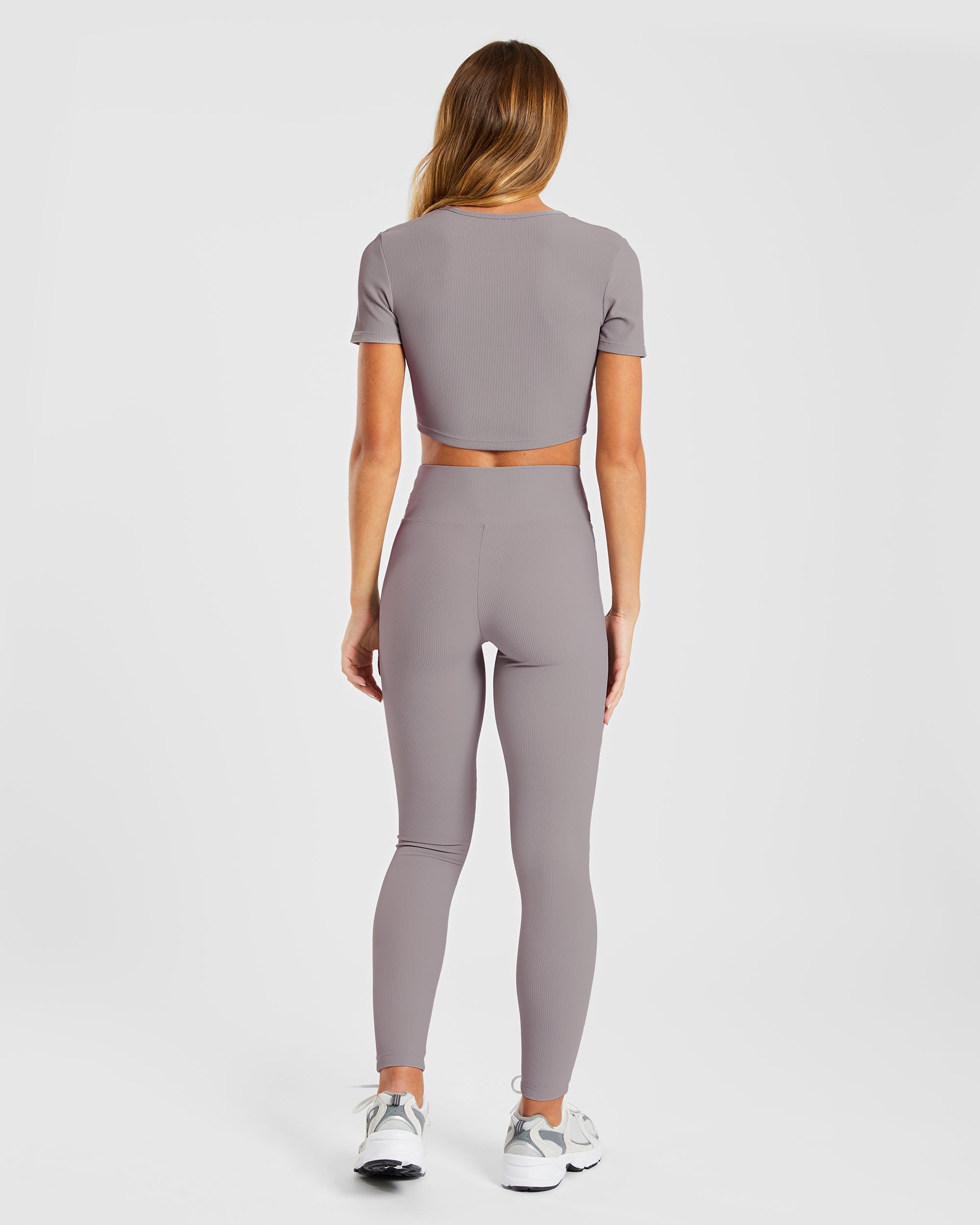 Sculpt Ribbed Leggings - Fog Grey