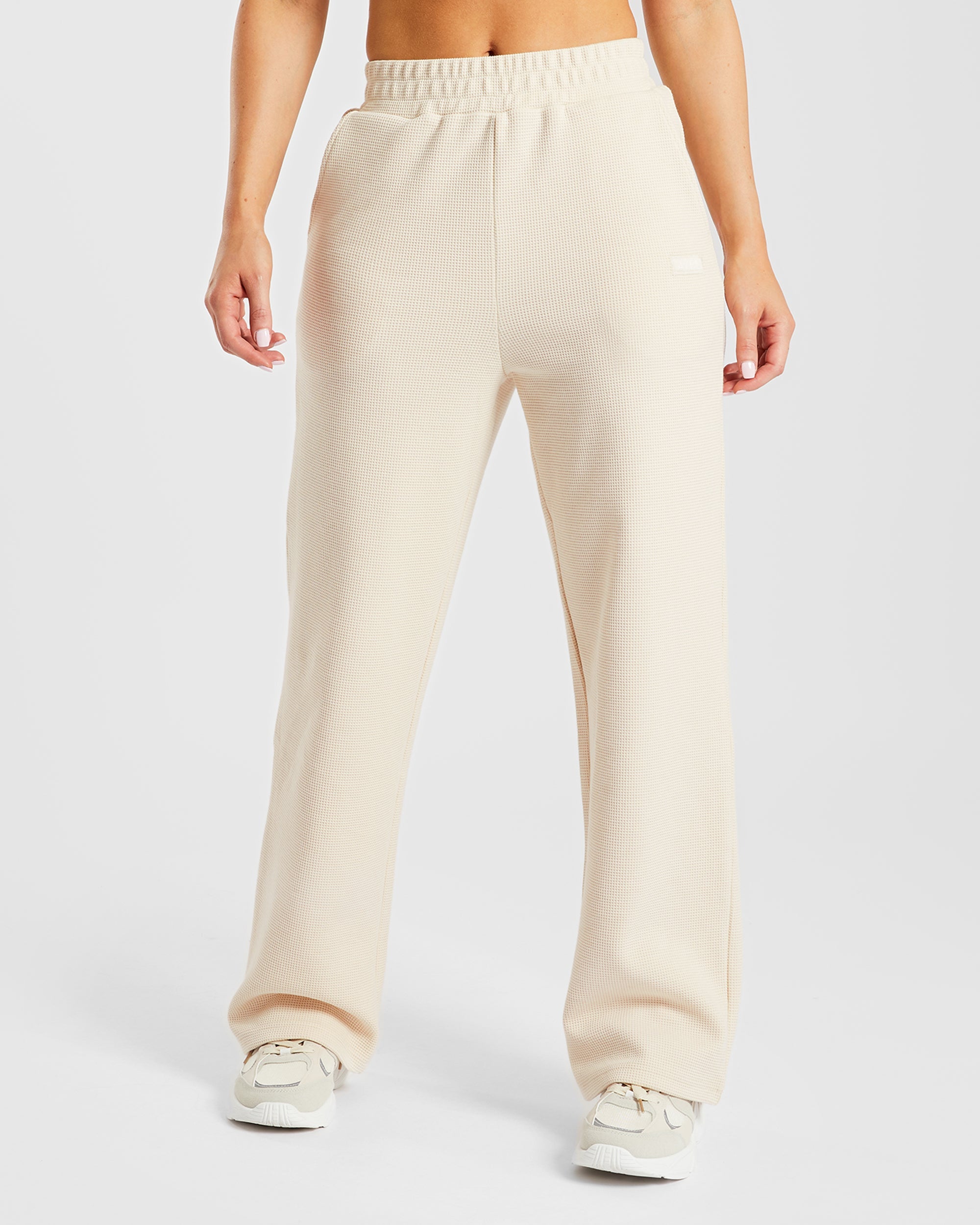 Pantalon de jogging droit gaufré - Beige