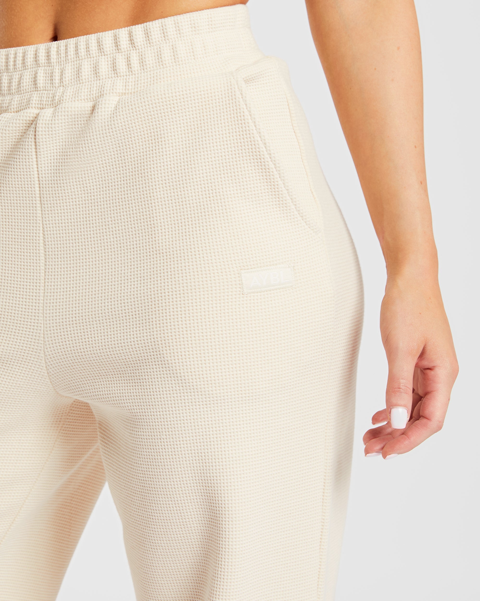 Pantalon de jogging droit gaufré - Beige