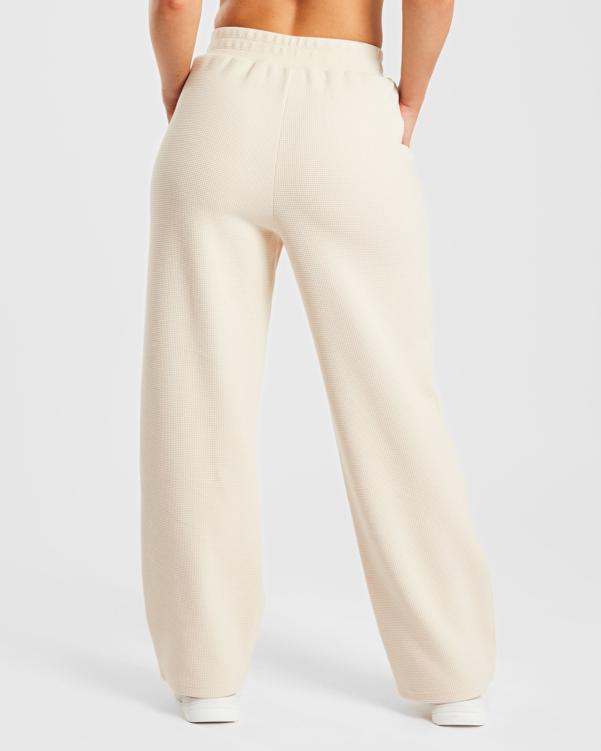 Pantalon de jogging droit gaufré - Beige