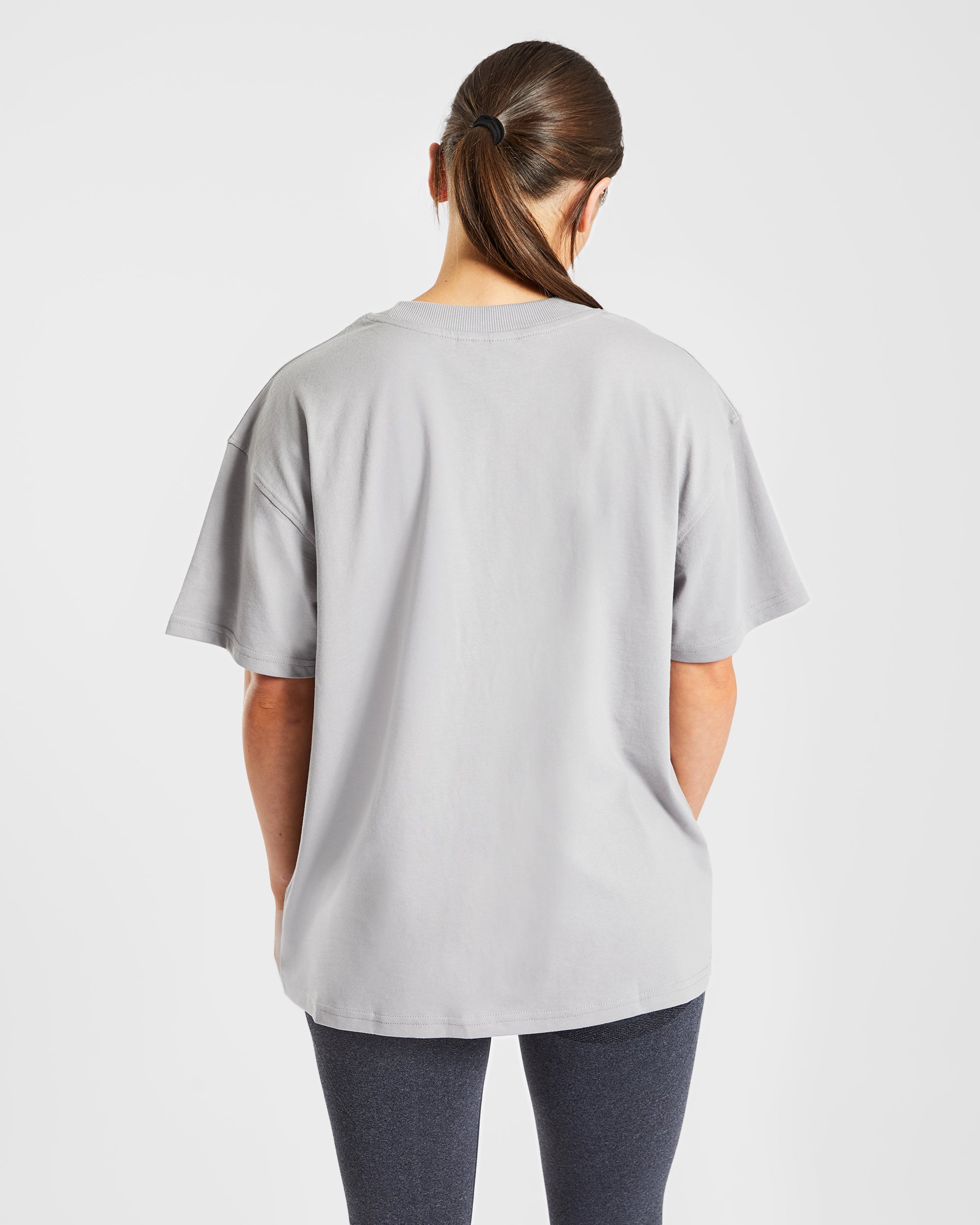 Lifting My Best Life Oversized T Shirt - Grey