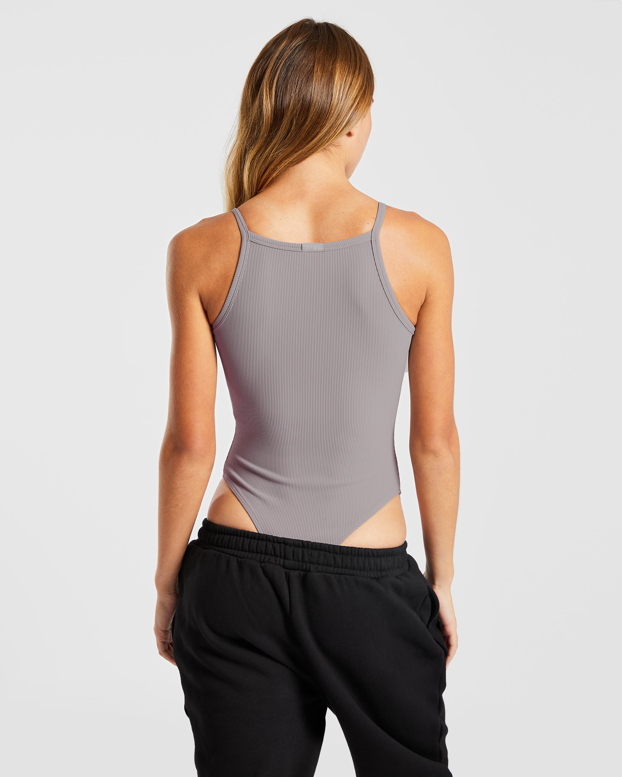 Sculpt Ribbed Bodysuit - Fog Grey