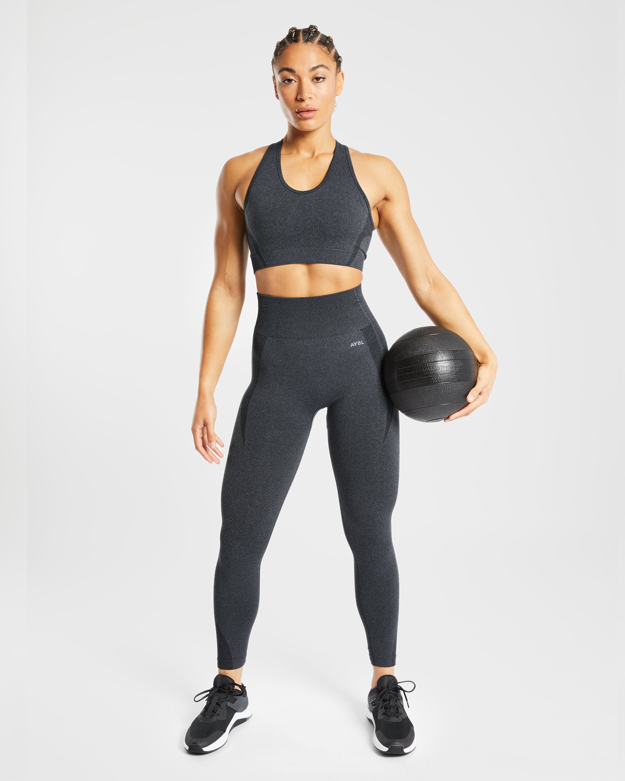 Legging sans couture Balance V2 - Noir moucheté