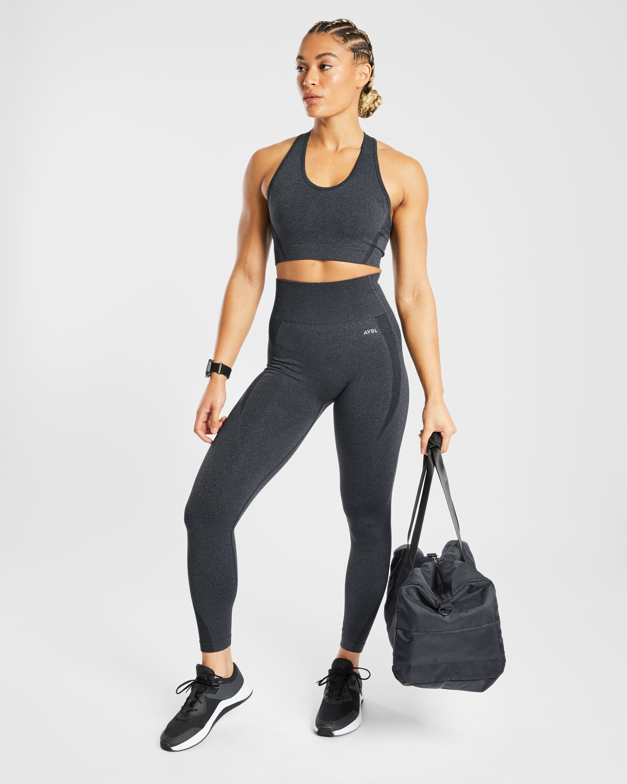 Legging sans couture Balance V2 - Noir moucheté