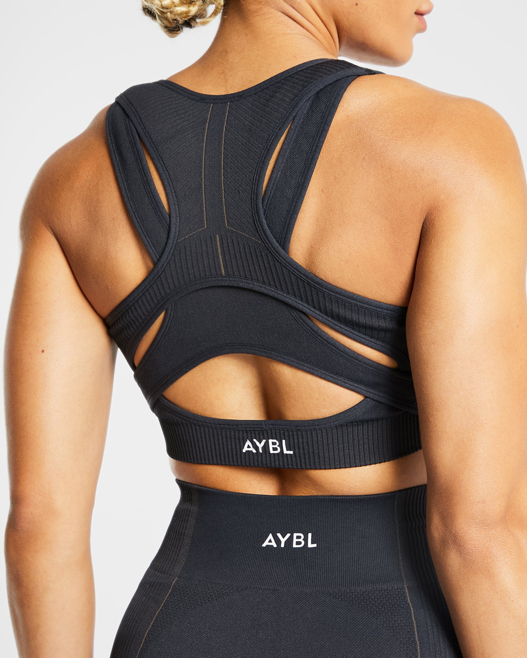 Soutien-gorge de sport sans couture Reflex - Noir