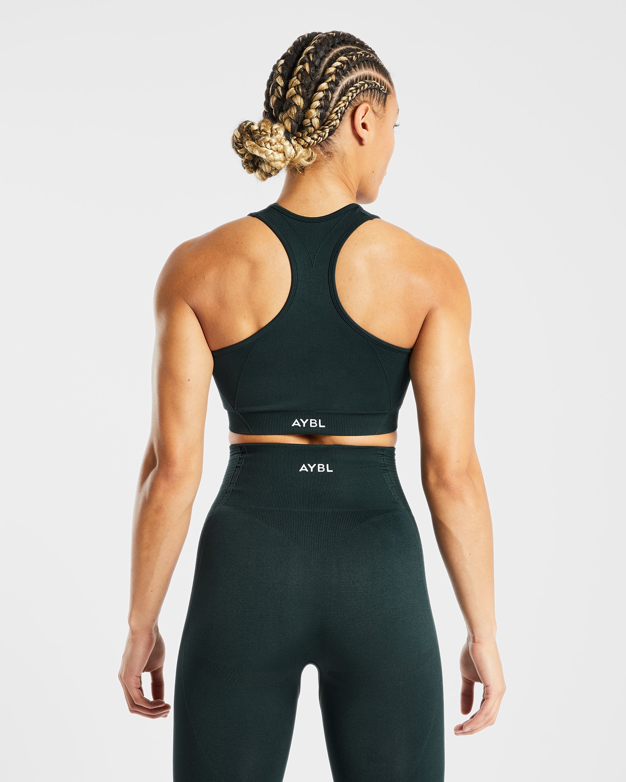 Soutien-gorge de sport sans couture Balance V2 - Vert forêt