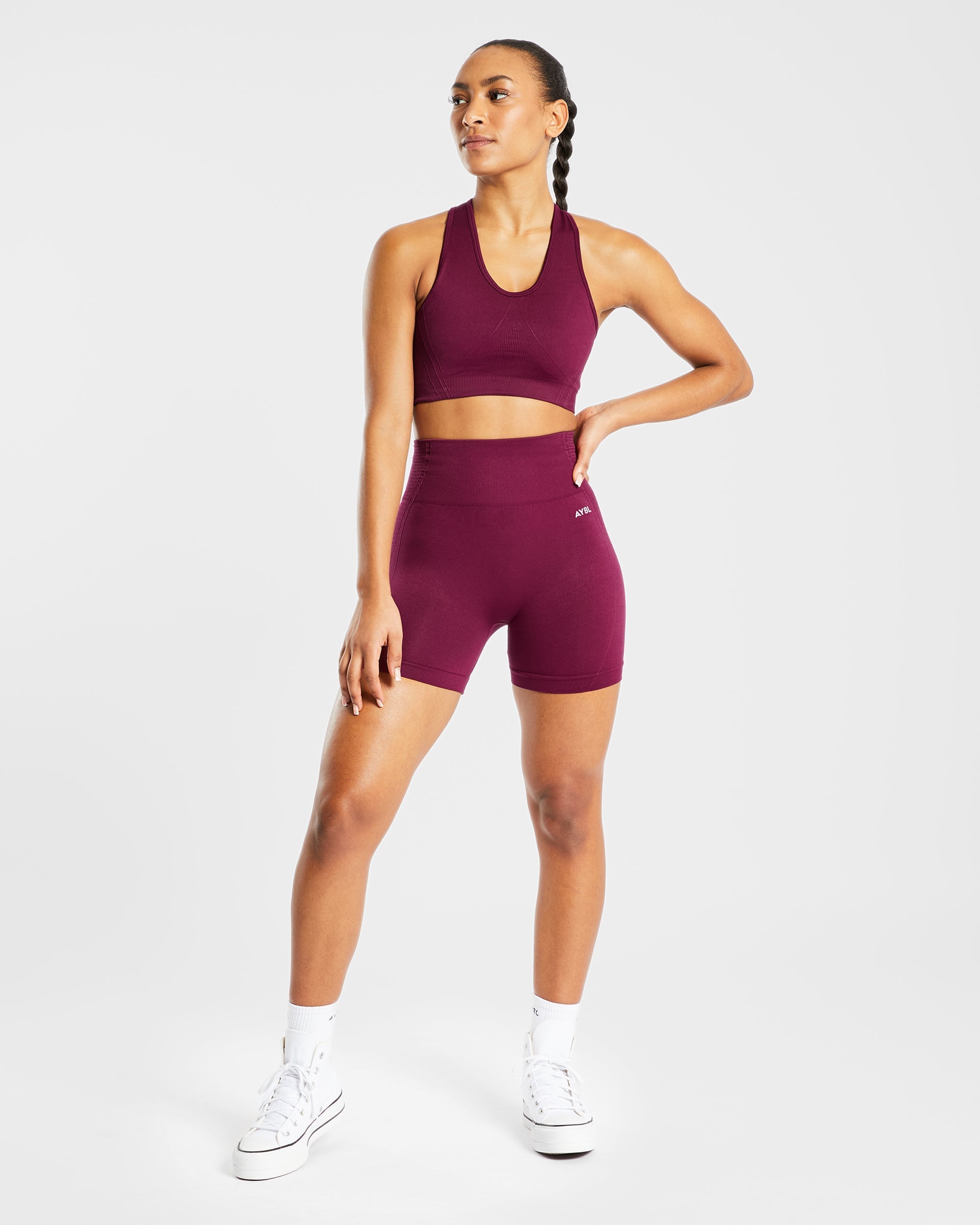 Balance V2 Nahtlose Shorts – Lila Wein