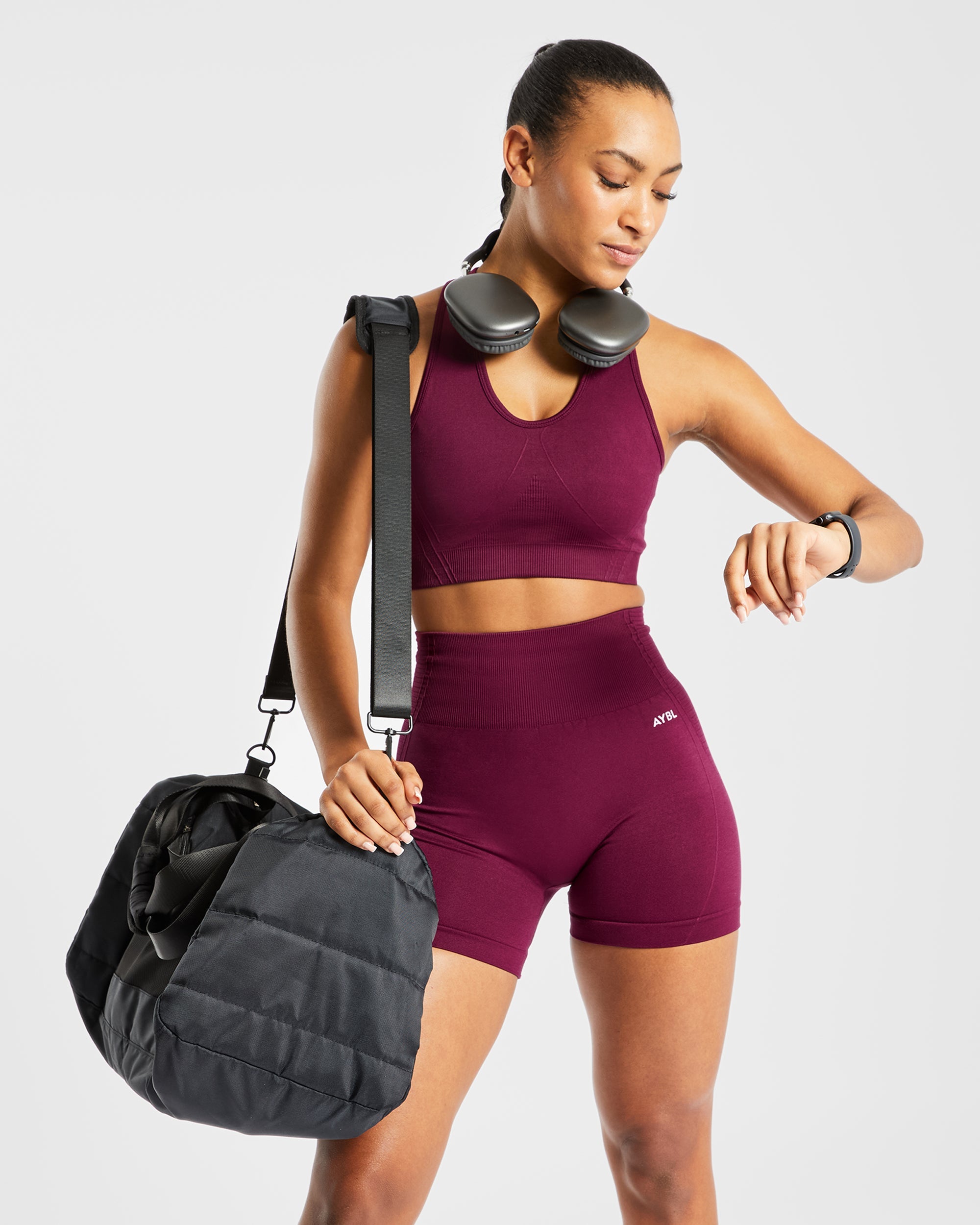 Balance V2 Nahtlose Shorts – Lila Wein