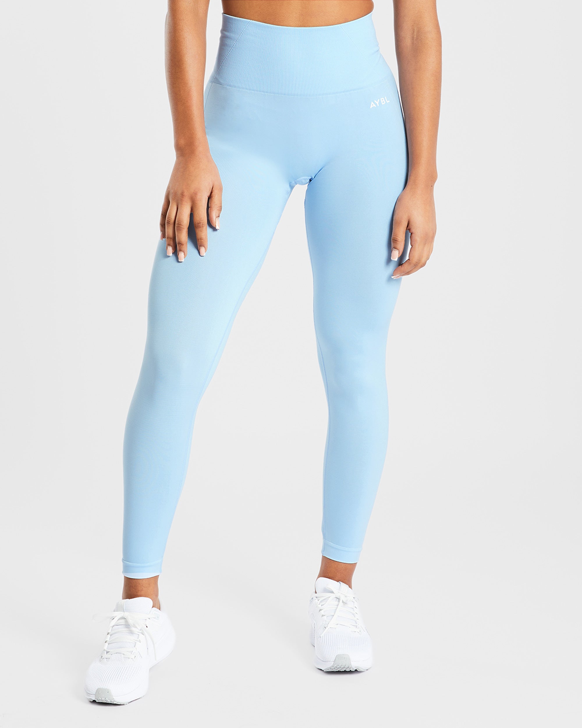 Nahtlose Leggings „Empower“ – Himmelblau