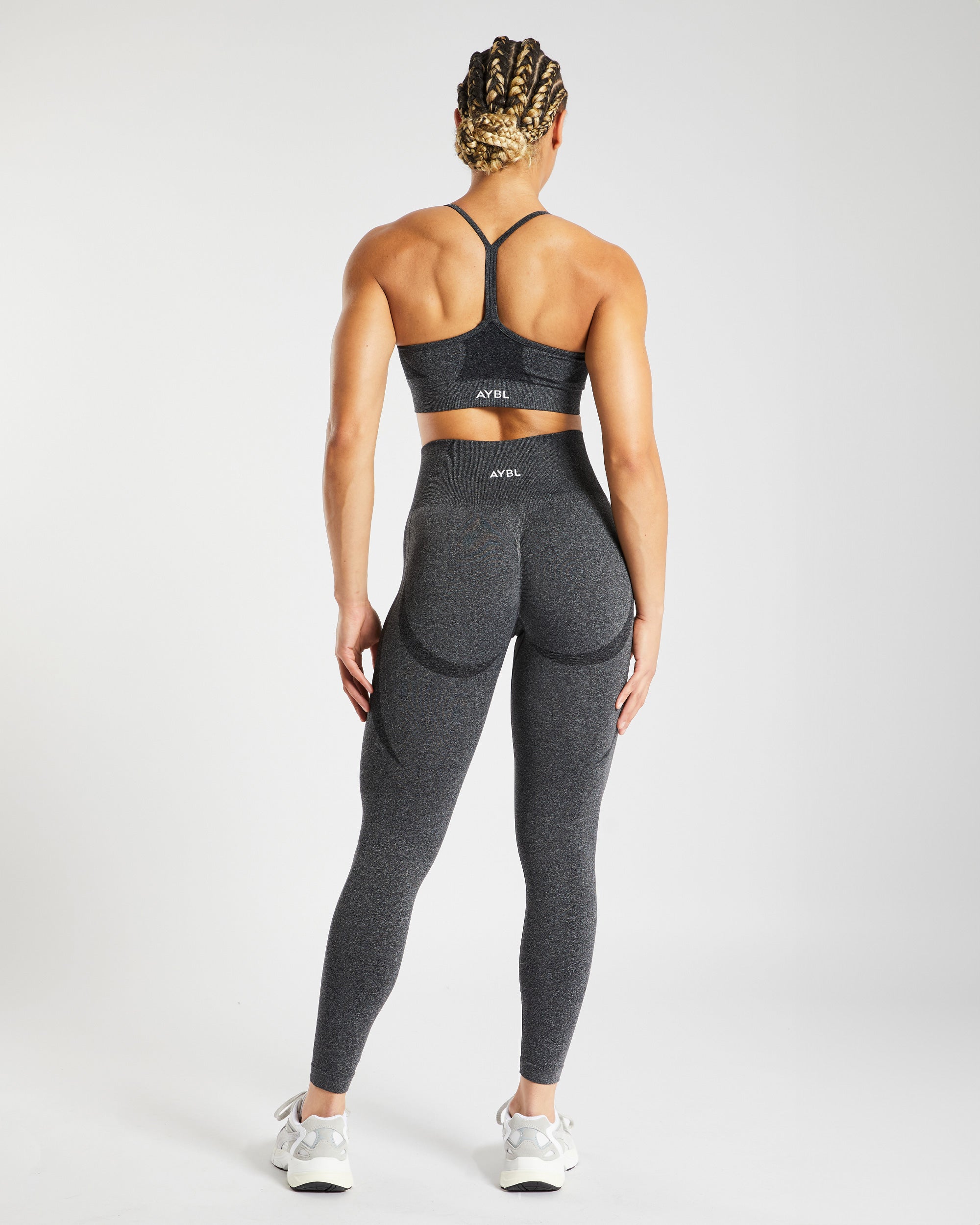 Empower Seamless Sports Bra - Black Marl