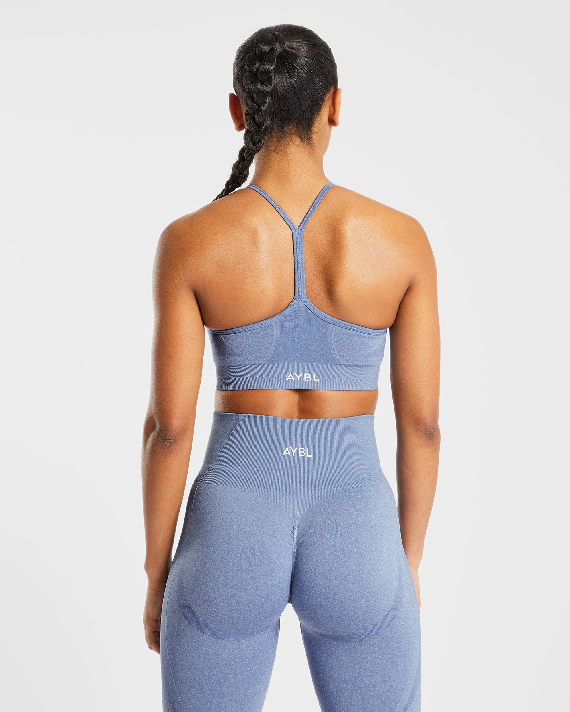 Empower Nahtloser Sport-BH – Blau meliert