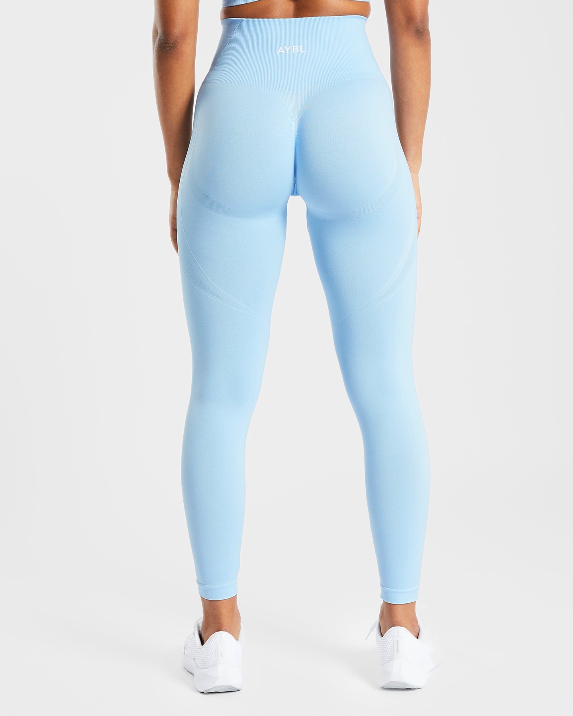 Nahtlose Leggings „Empower“ – Himmelblau