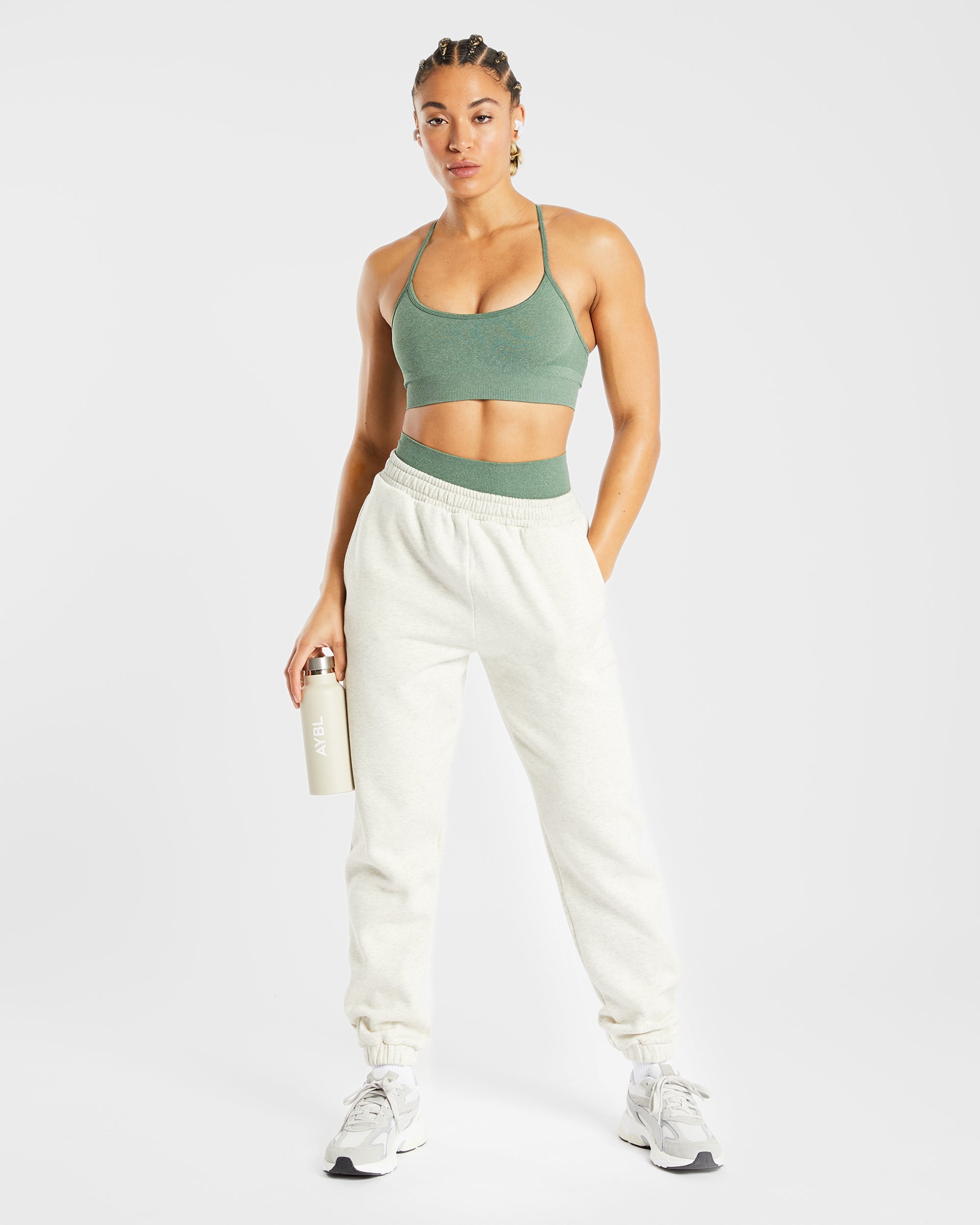 Empower Nahtloser Sport-BH – Olive Marl