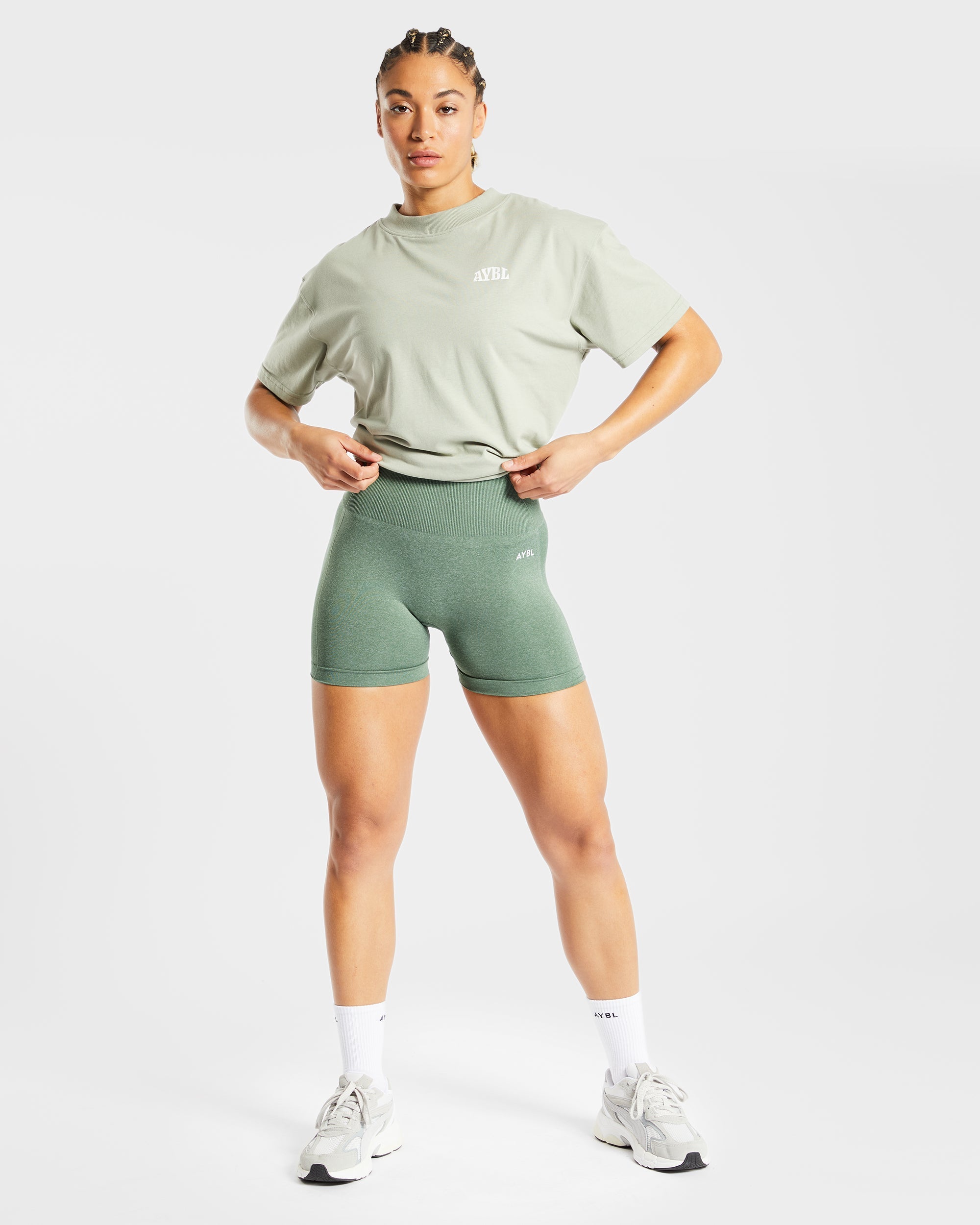 Short sans couture Empower - Olive Chiné