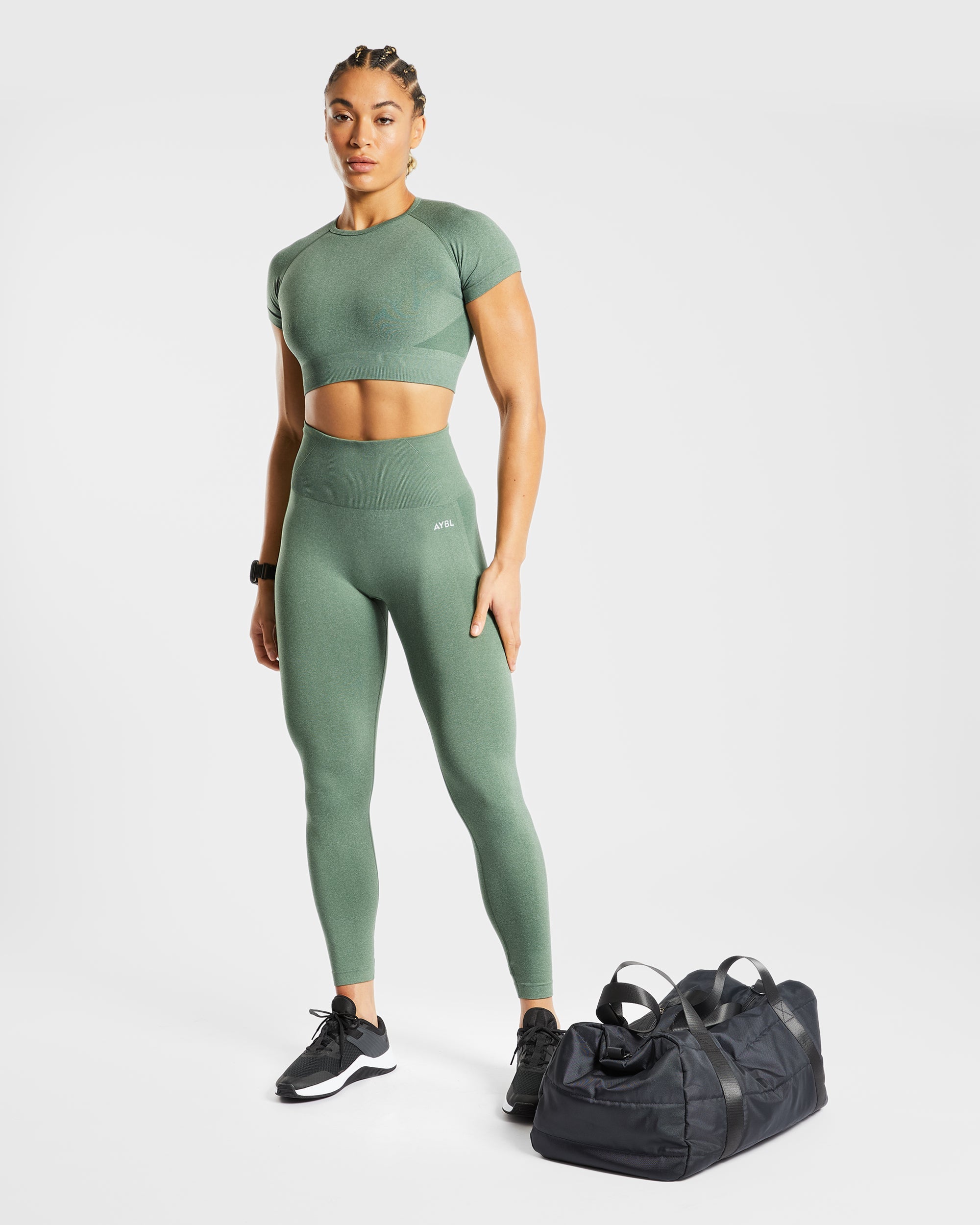 Legging sans couture Empower - Olive chiné