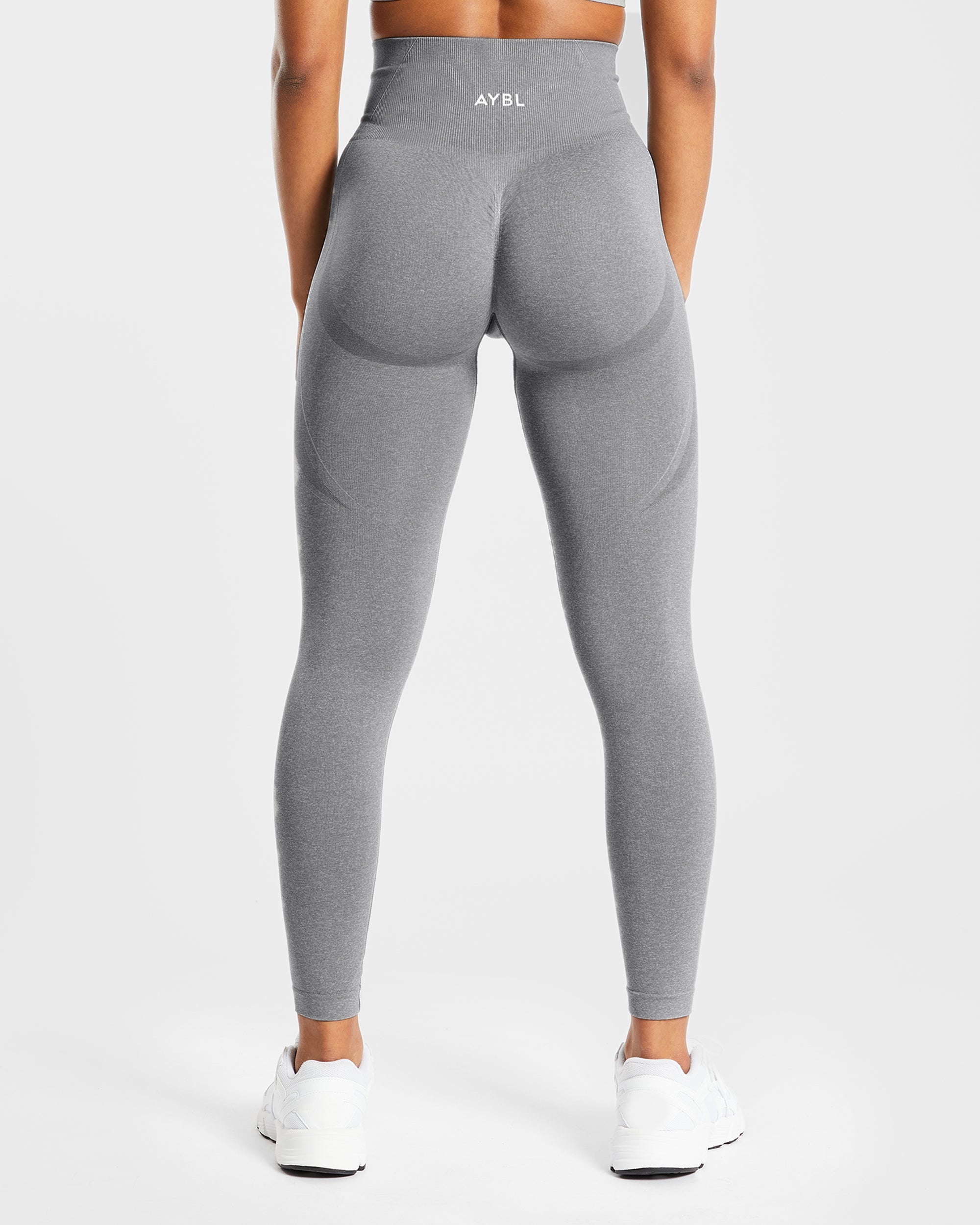 Nahtlose Leggings „Empower“ – Grau meliert