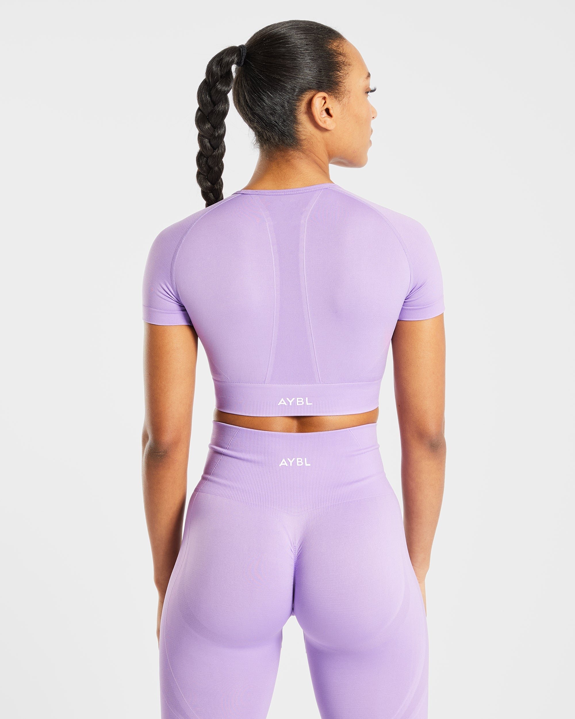 Haut court sans couture Empower - Violet