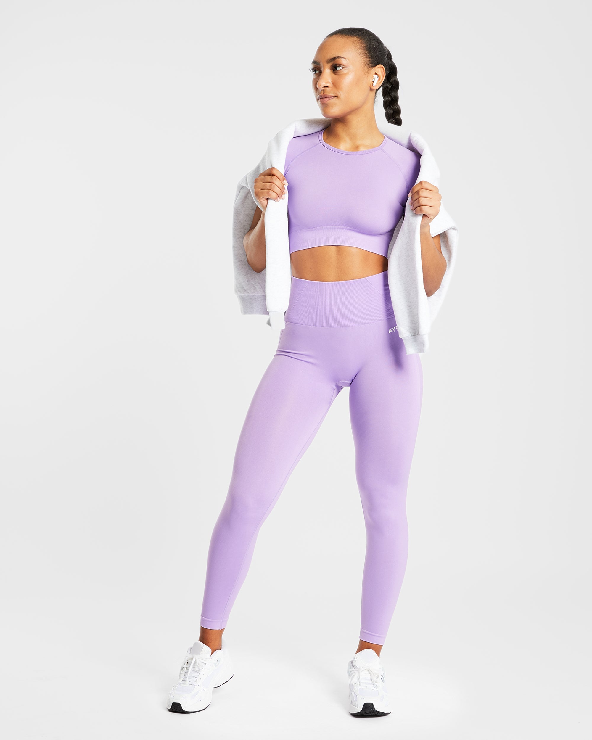 Empower Nahtloses Crop Top – Lila