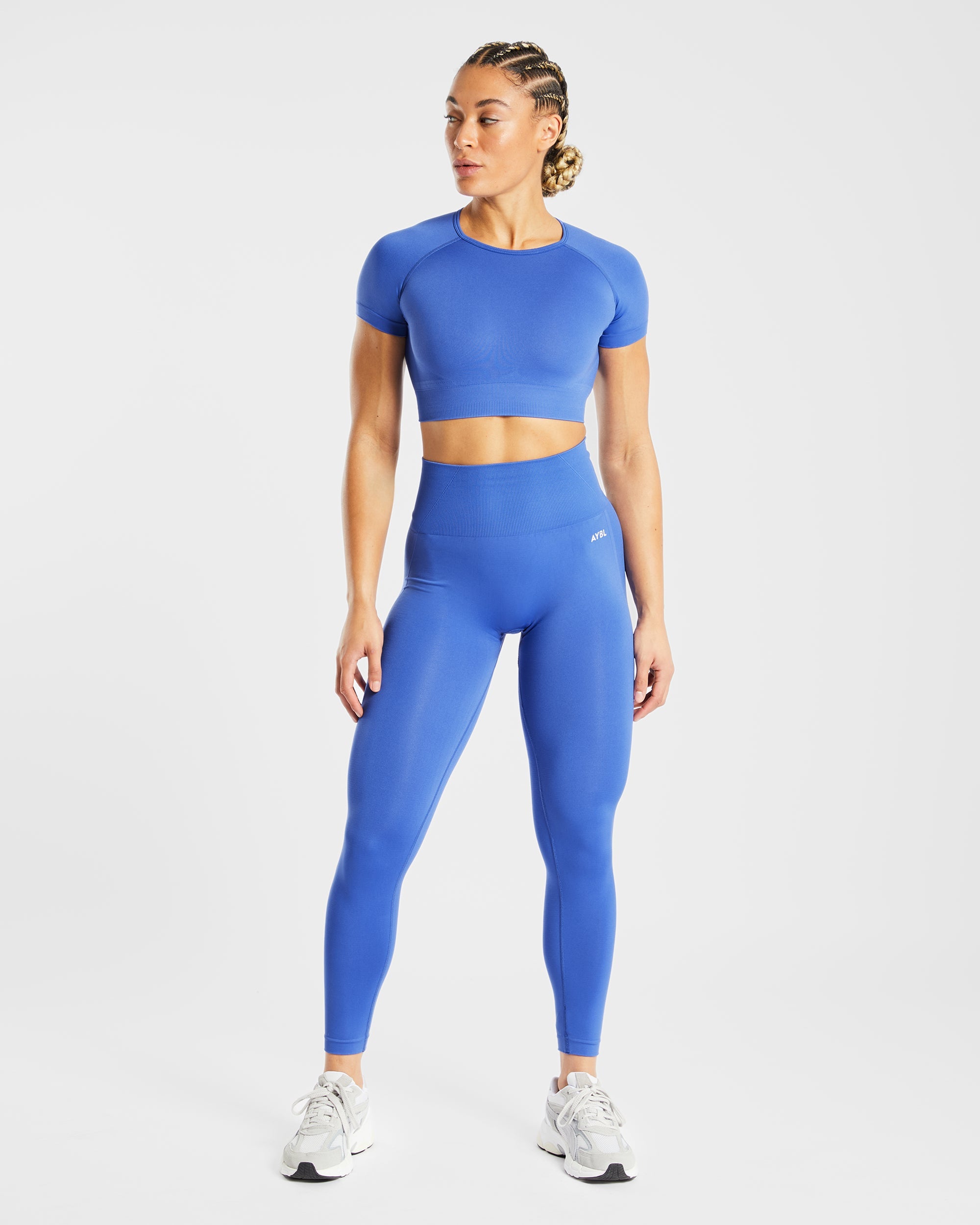 Empower Seamless Crop Top - Cobalt