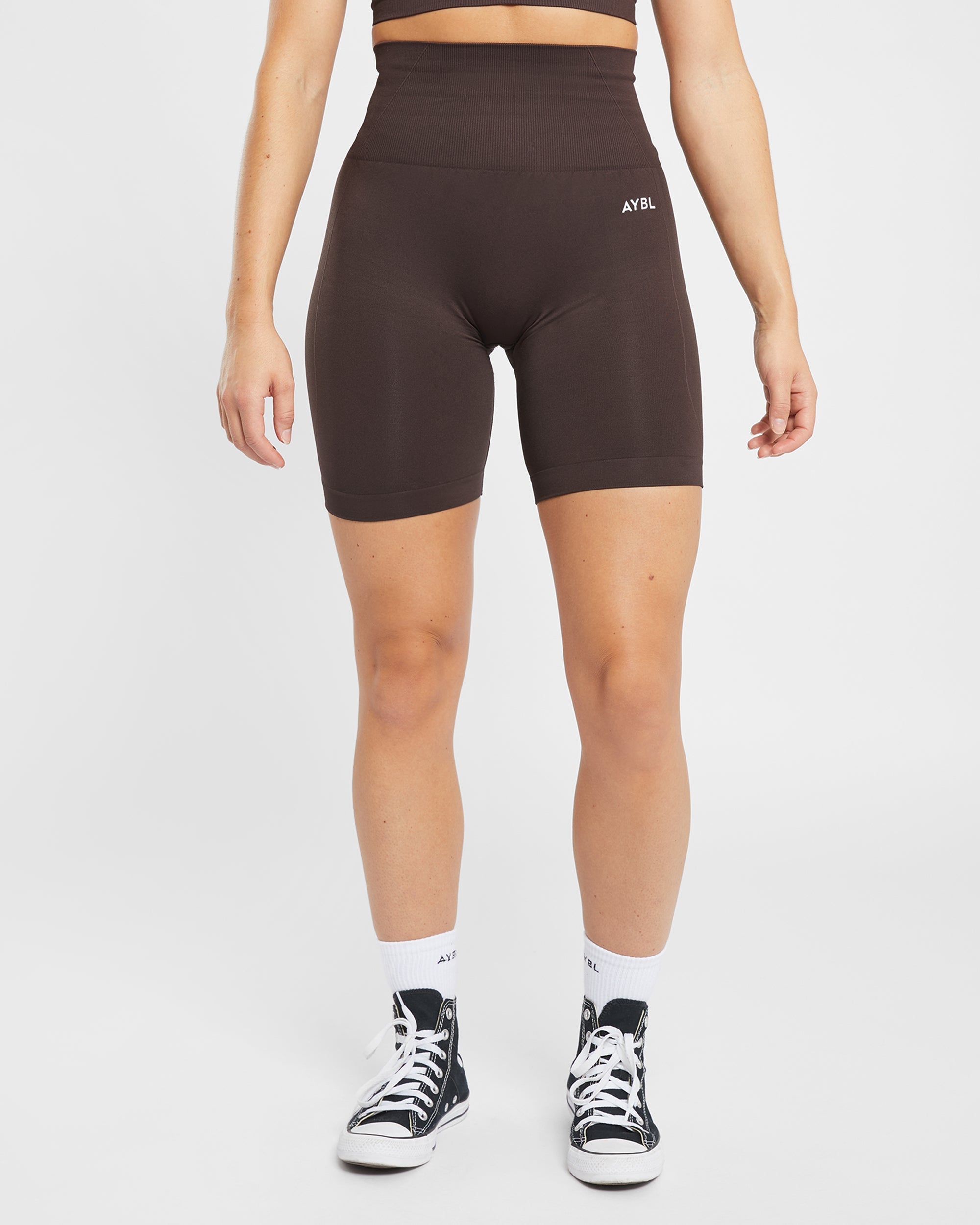 Nahtlose Radlerhose Empower – Kakaobraun