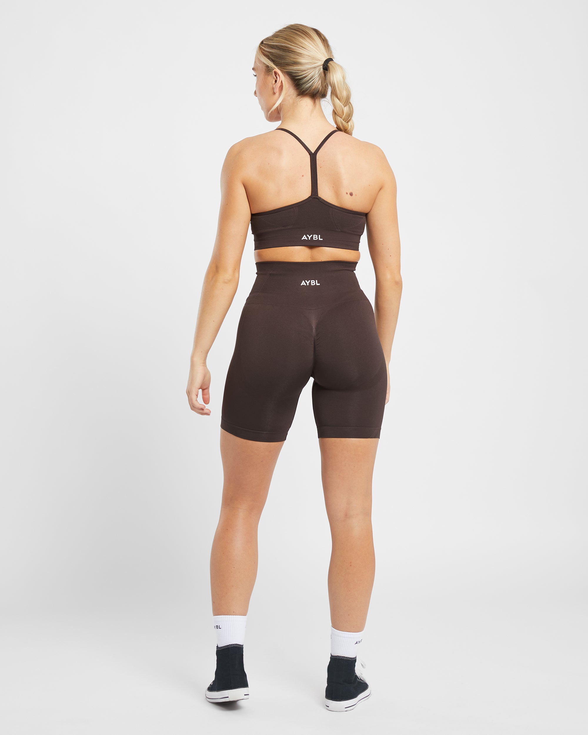 Nahtlose Radlerhose Empower – Kakaobraun