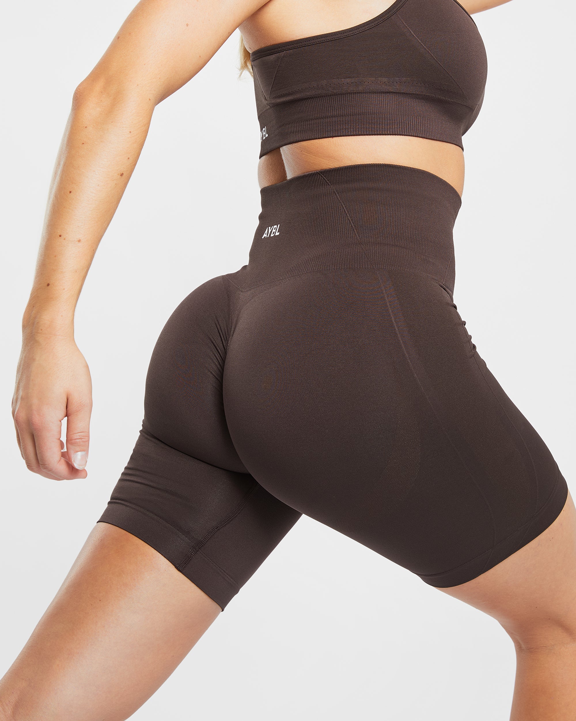 Short de cyclisme sans couture Empower - Marron cacao