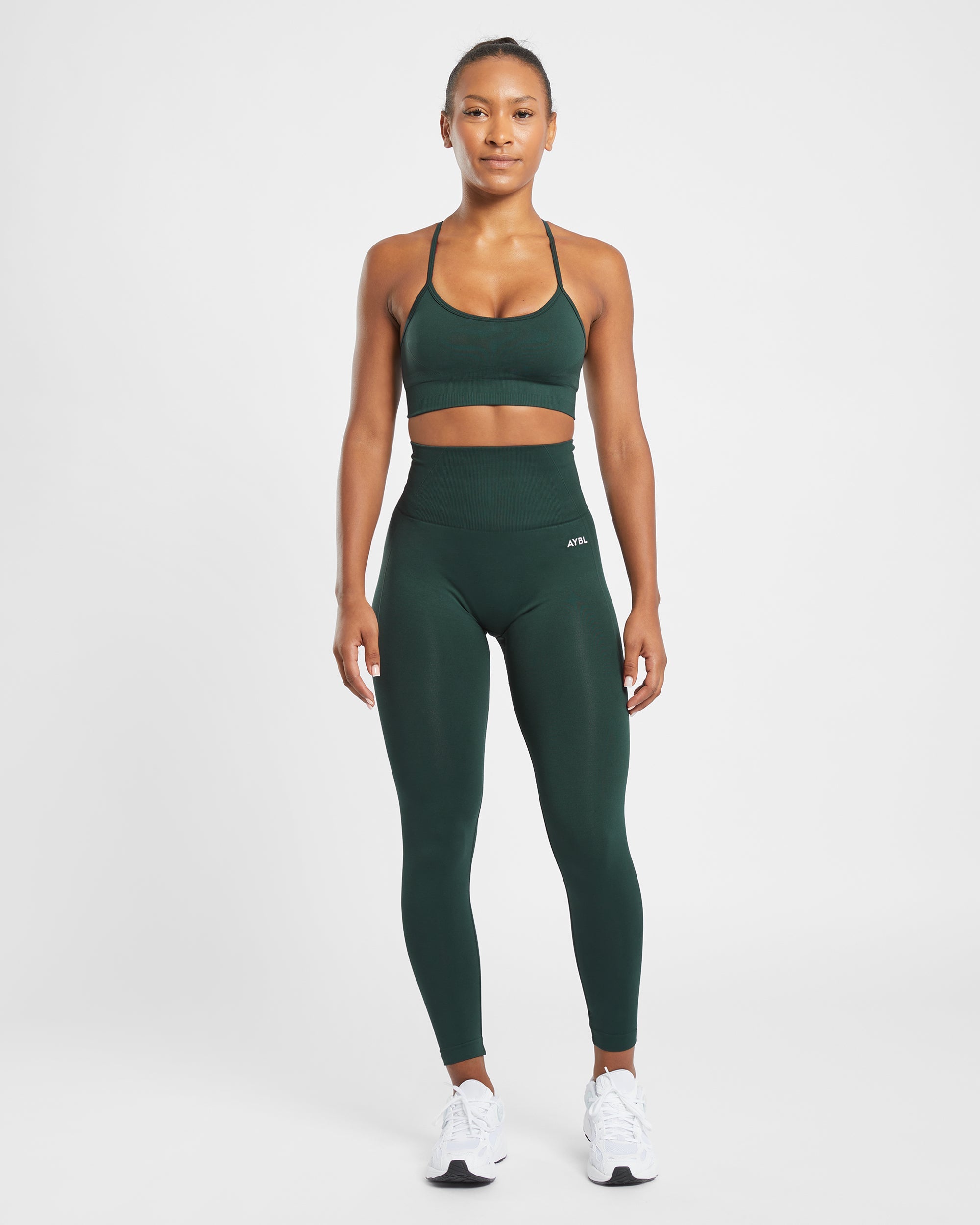 Nahtlose Leggings „Empower“ – Dunkelgrün