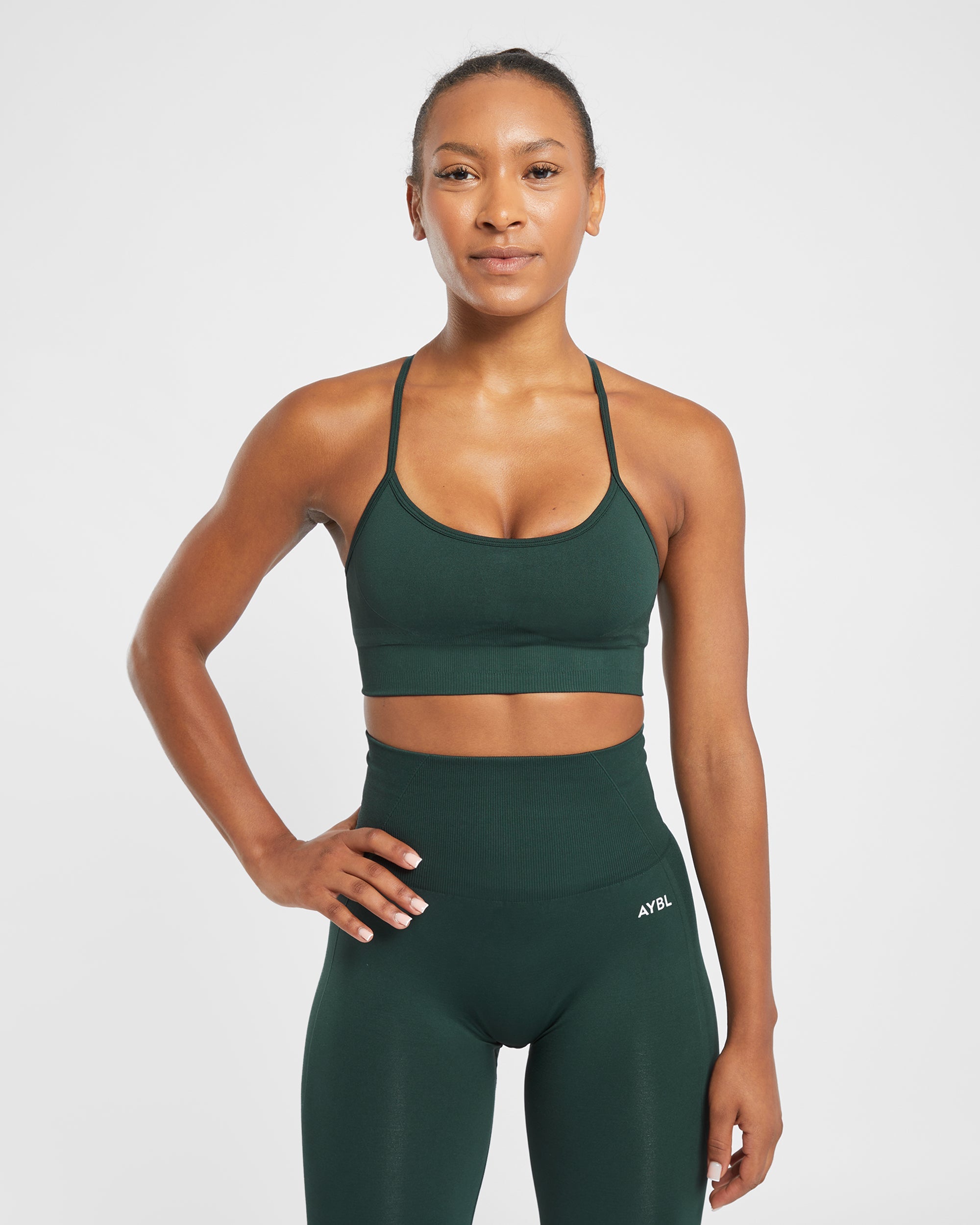 Soutien-gorge de sport sans couture Empower - Vert foncé