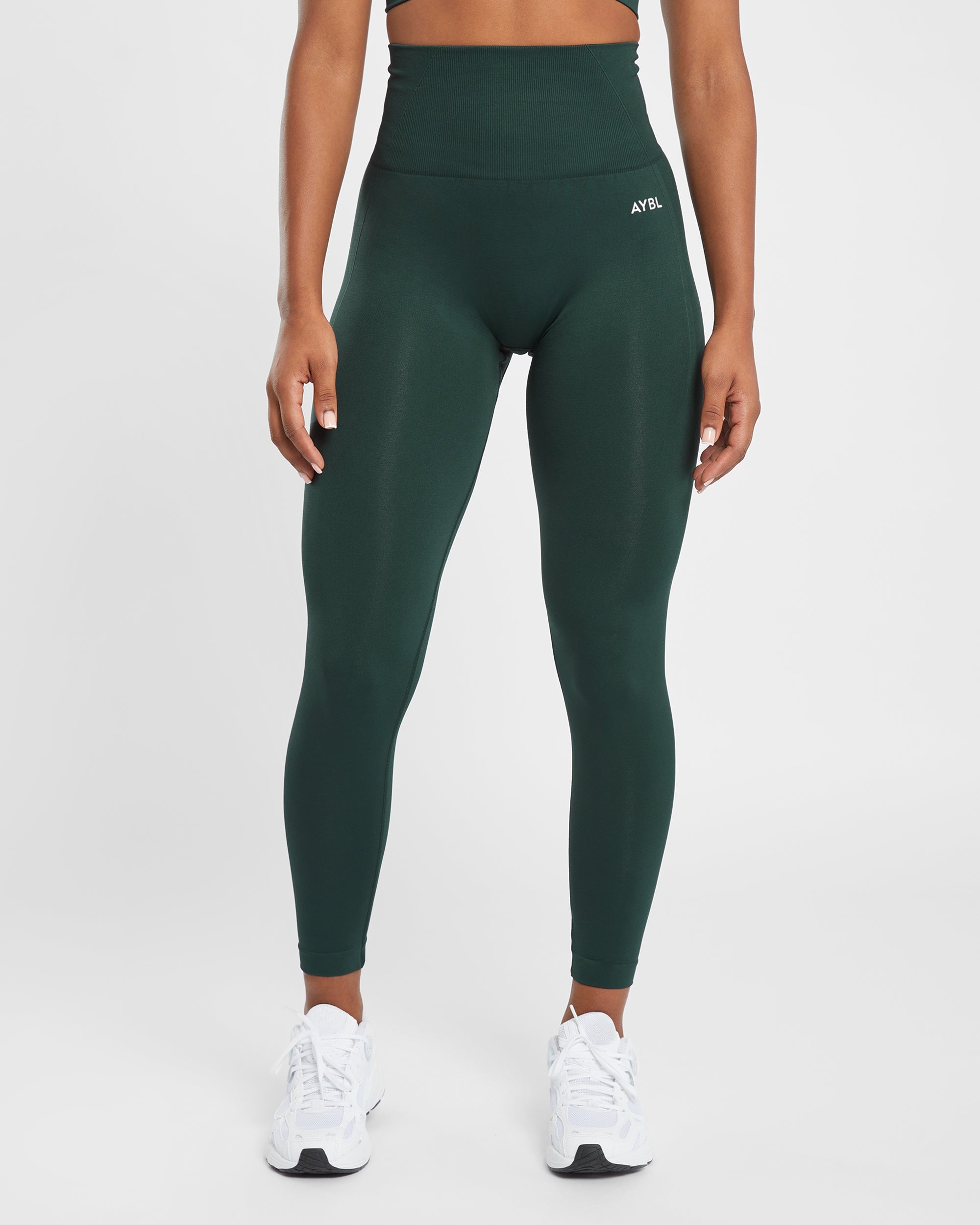 Nahtlose Leggings „Empower“ – Dunkelgrün