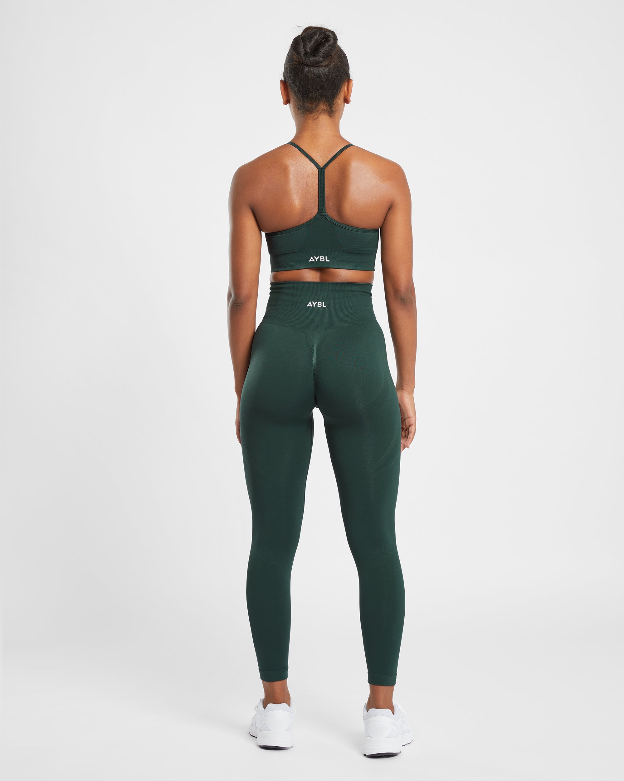 Nahtlose Leggings „Empower“ – Dunkelgrün