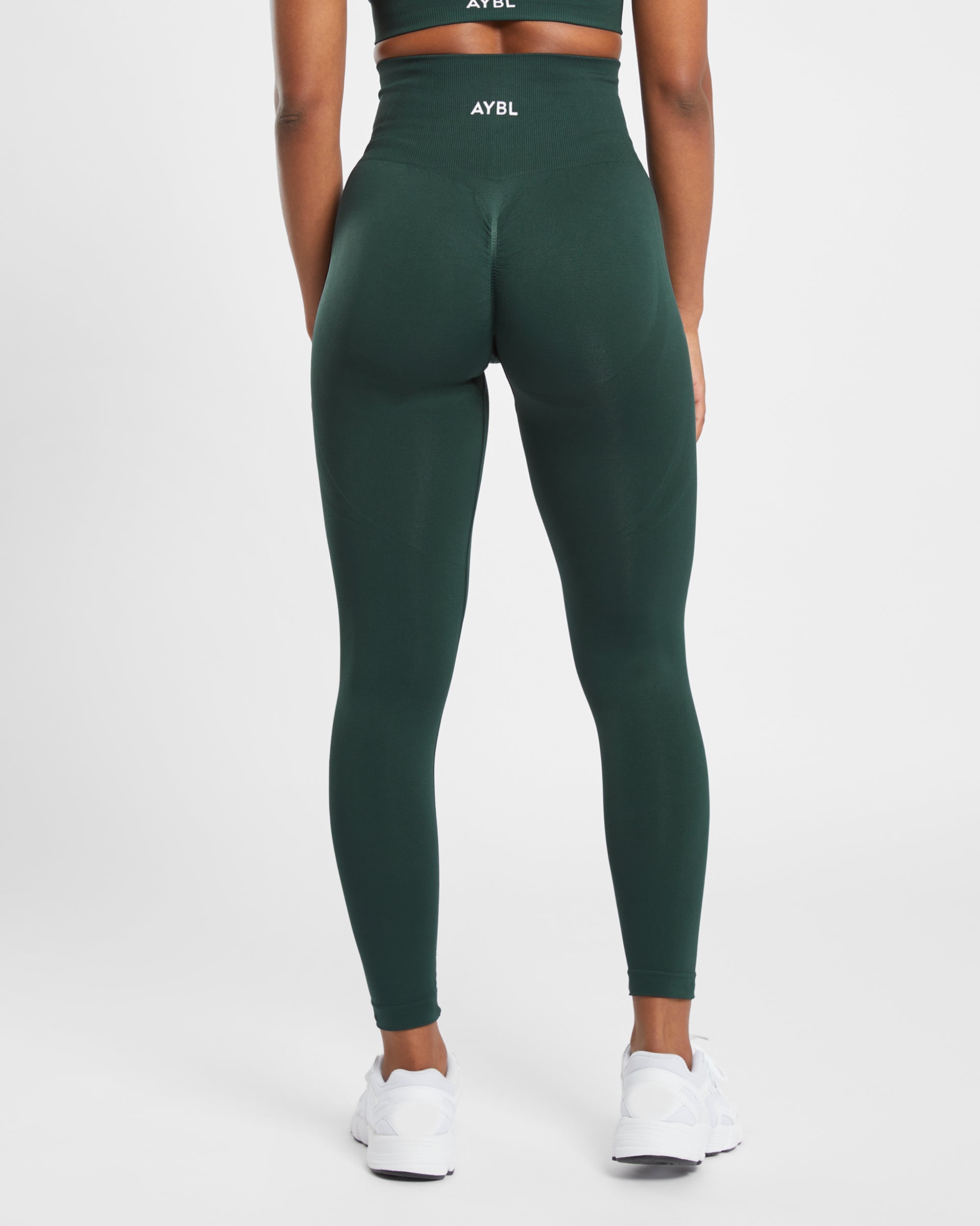 Nahtlose Leggings „Empower“ – Dunkelgrün