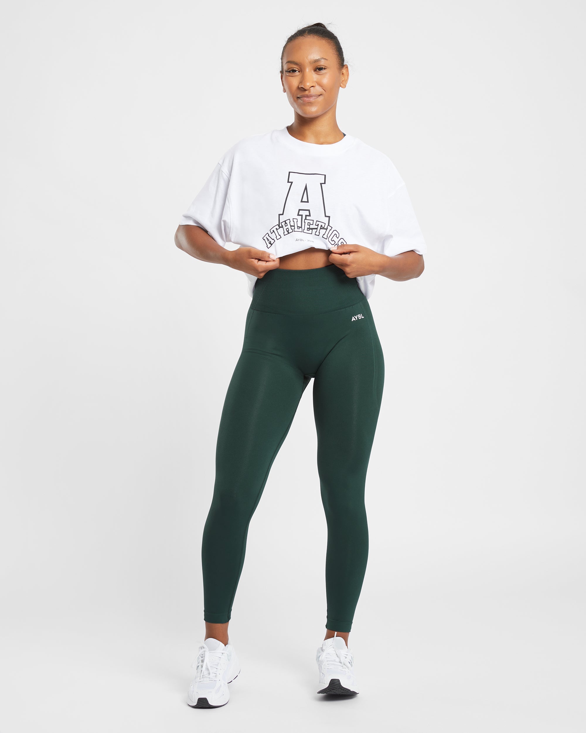 Nahtlose Leggings „Empower“ – Dunkelgrün