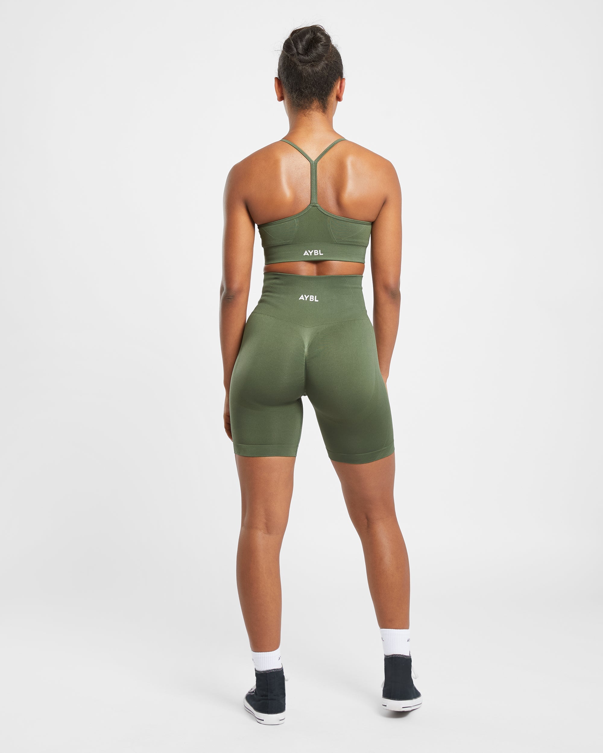 Short de cyclisme sans couture Empower - Vert kaki