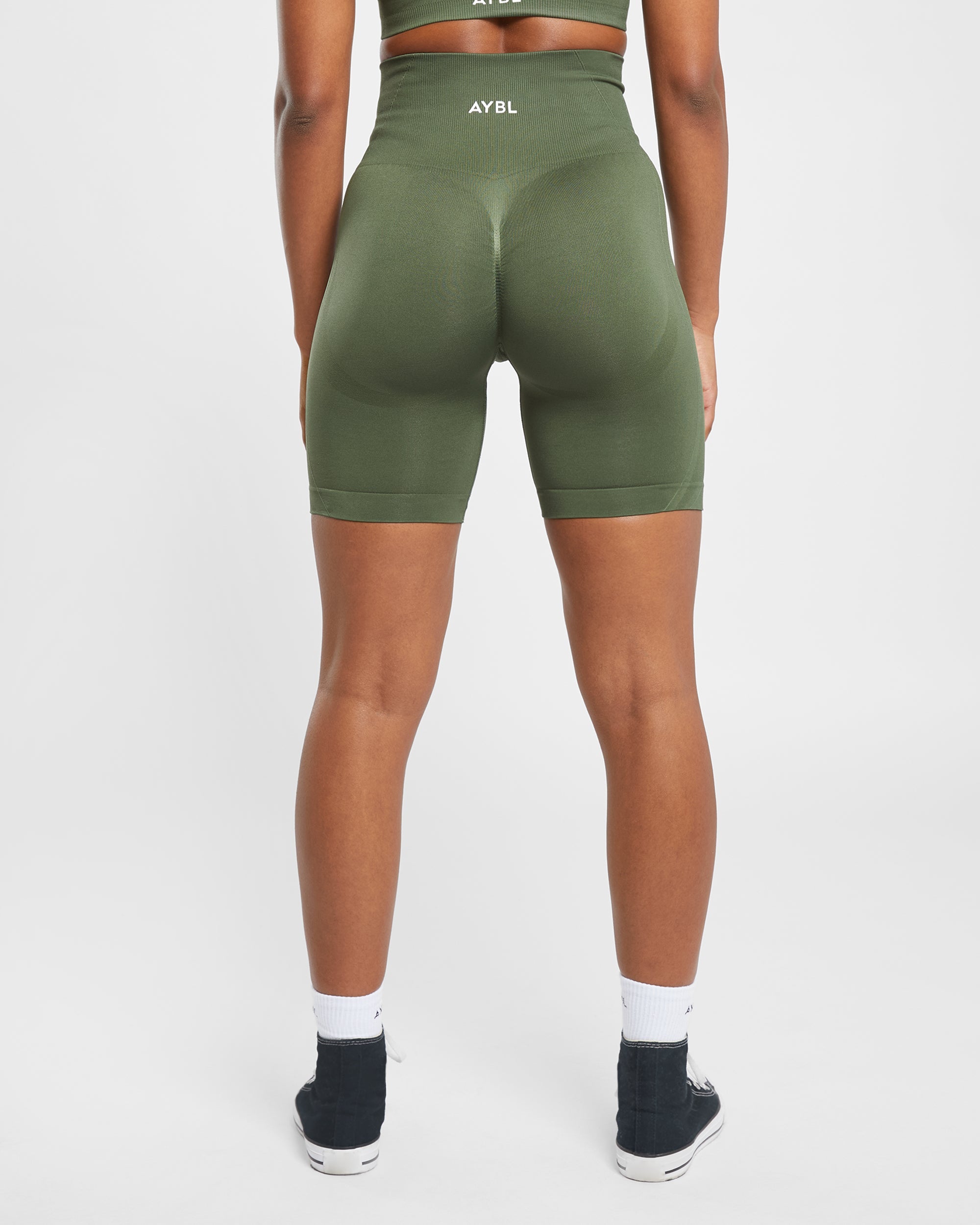 Short de cyclisme sans couture Empower - Vert kaki