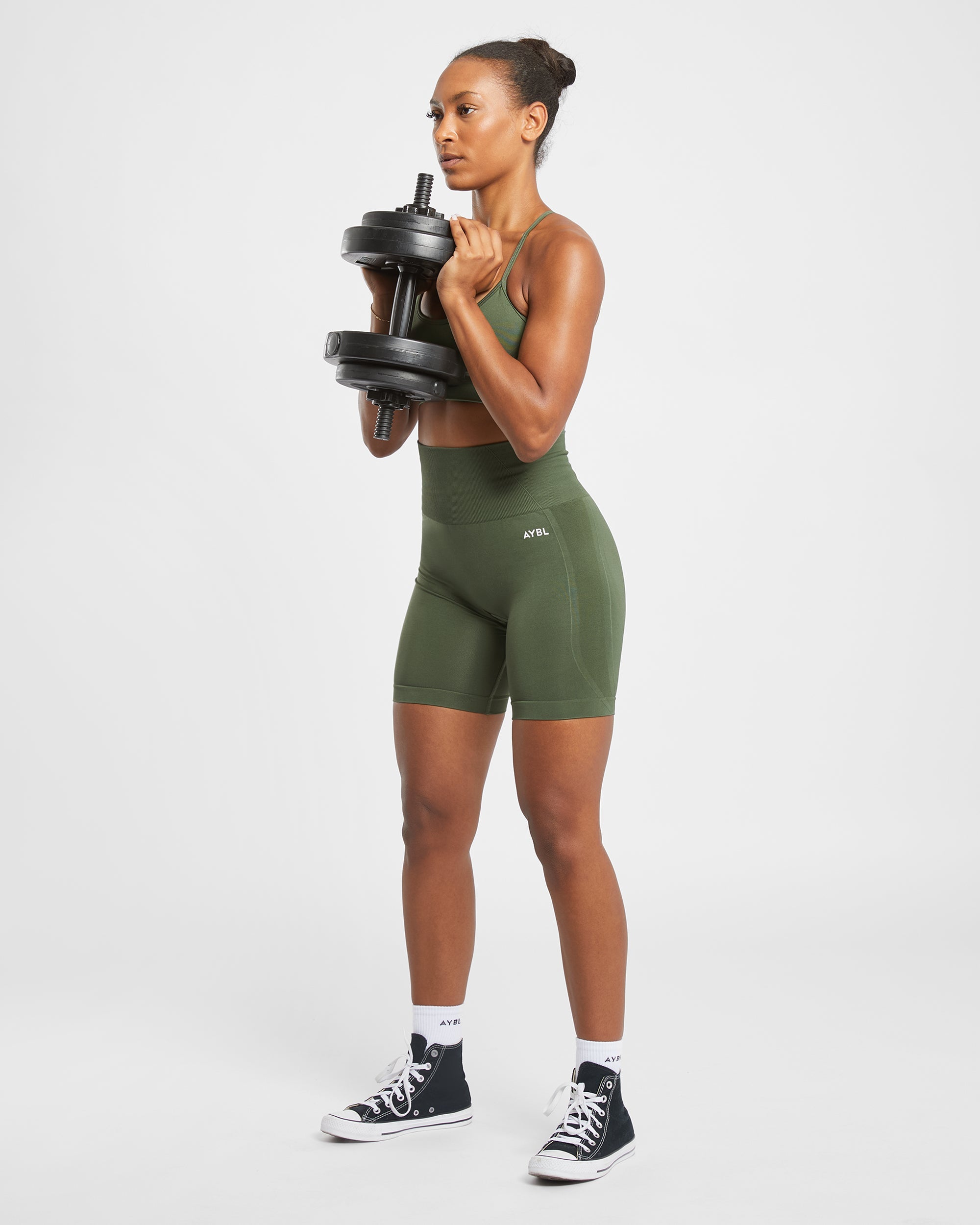 Empower Seamless Sports Bra - Khaki Green