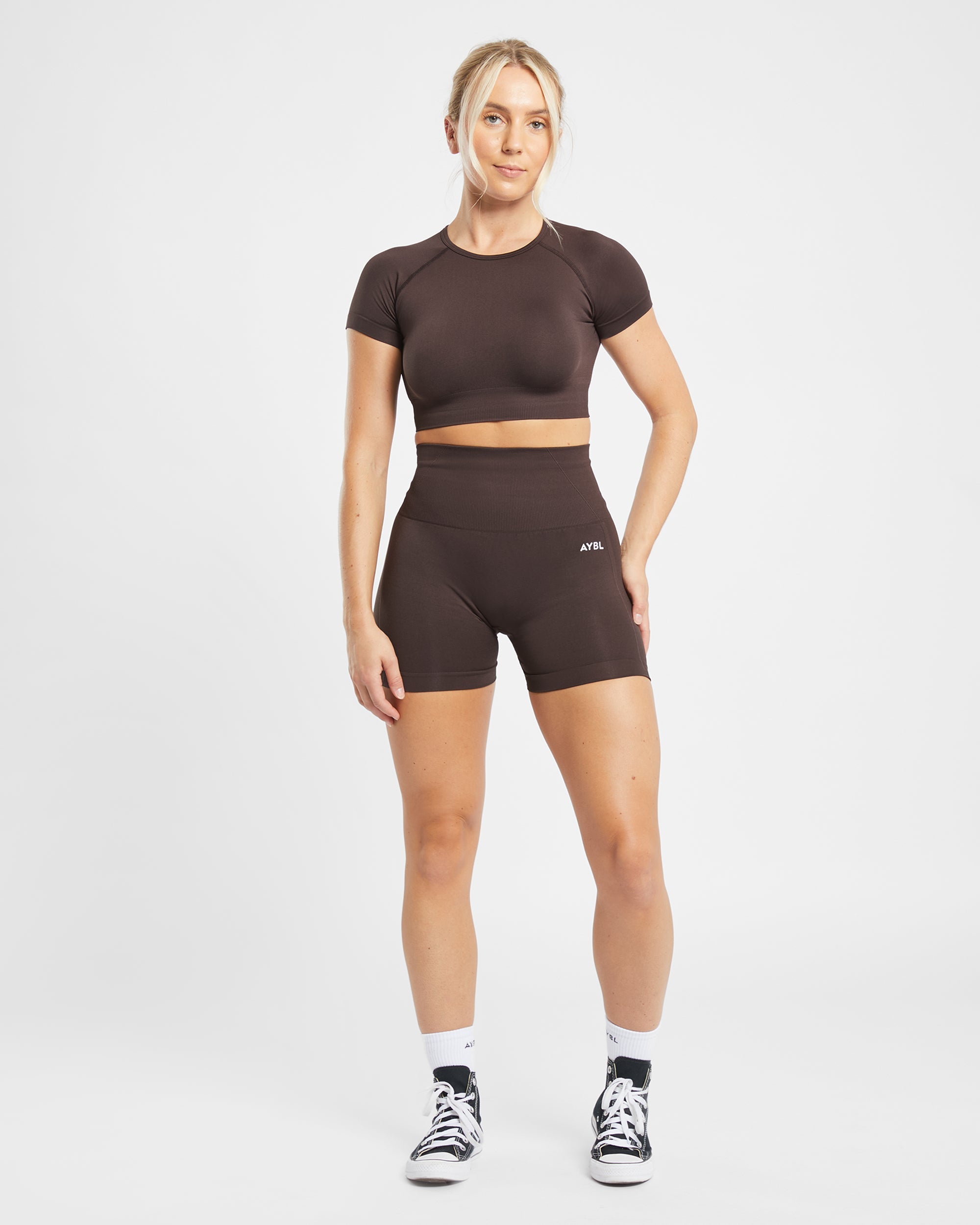 Empower Seamless Crop Top – Kakaobraun