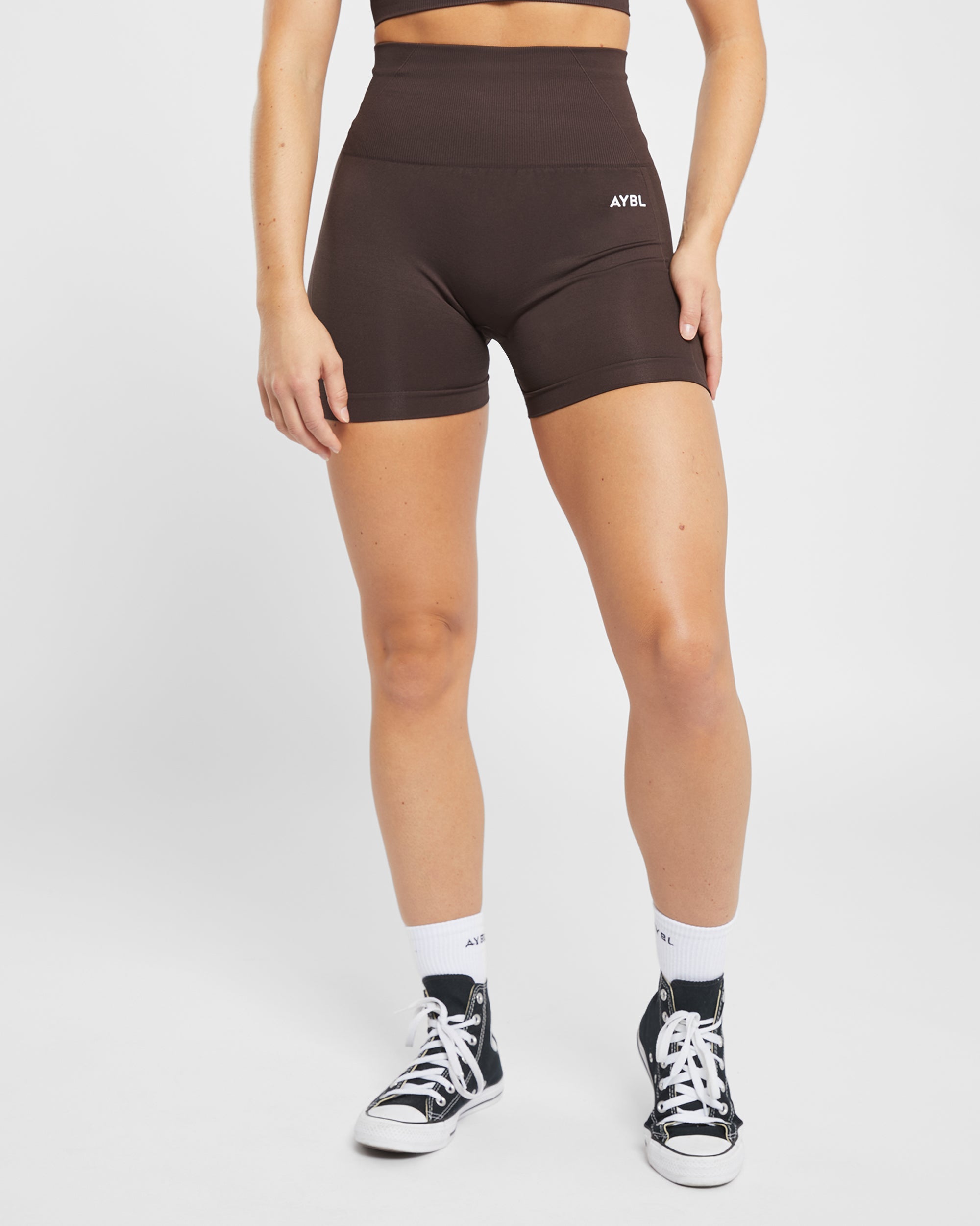 Empower Seamless Shorts - Cocoa Brown