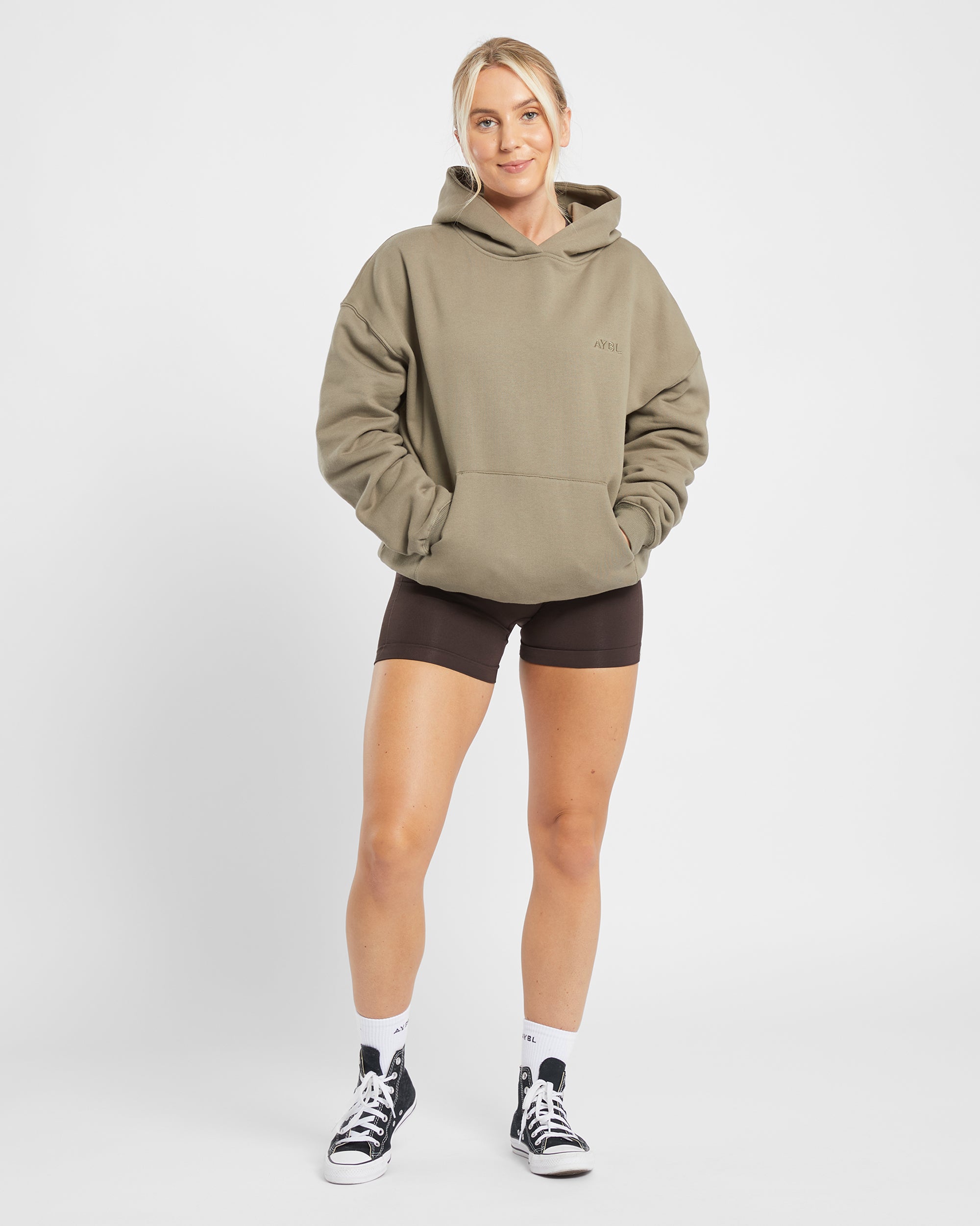 Nahtlose Empower-Shorts – Kakaobraun