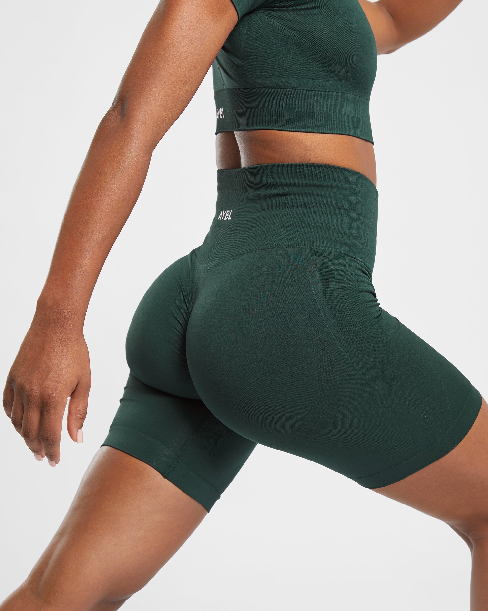 Short de cyclisme sans couture Empower - Vert foncé