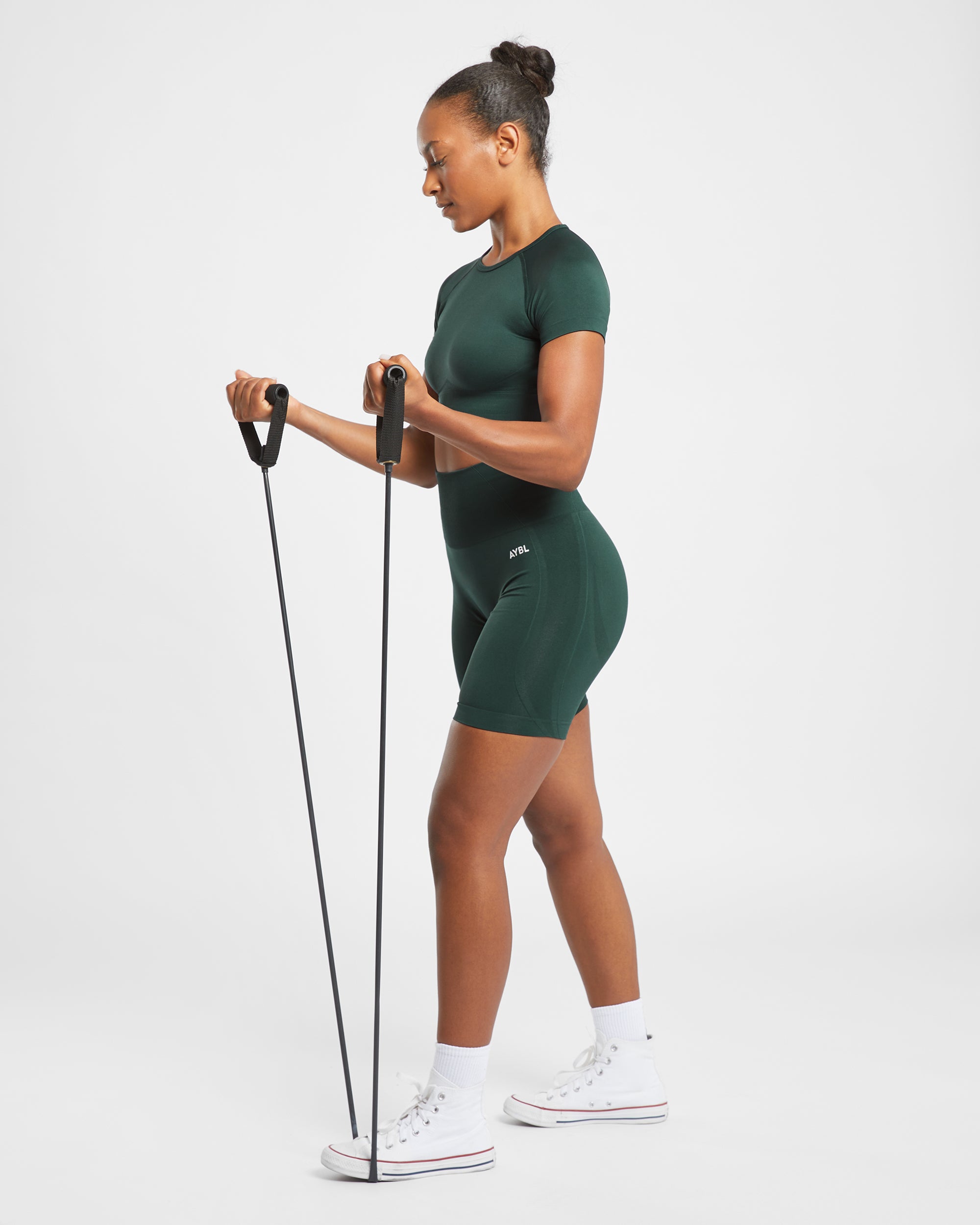 Short de cyclisme sans couture Empower - Vert foncé