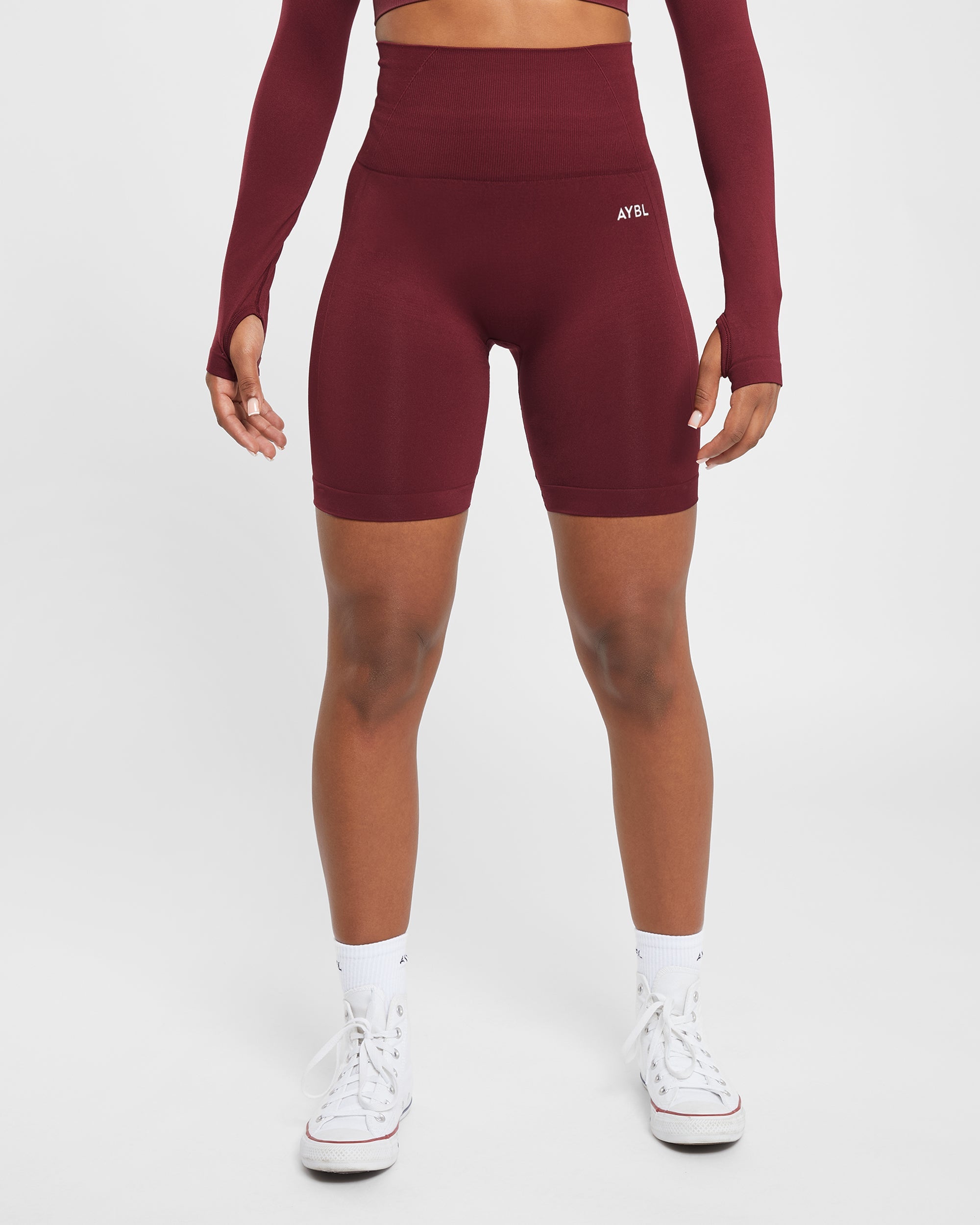 Empower Seamless Cycling Shorts - Red Wine