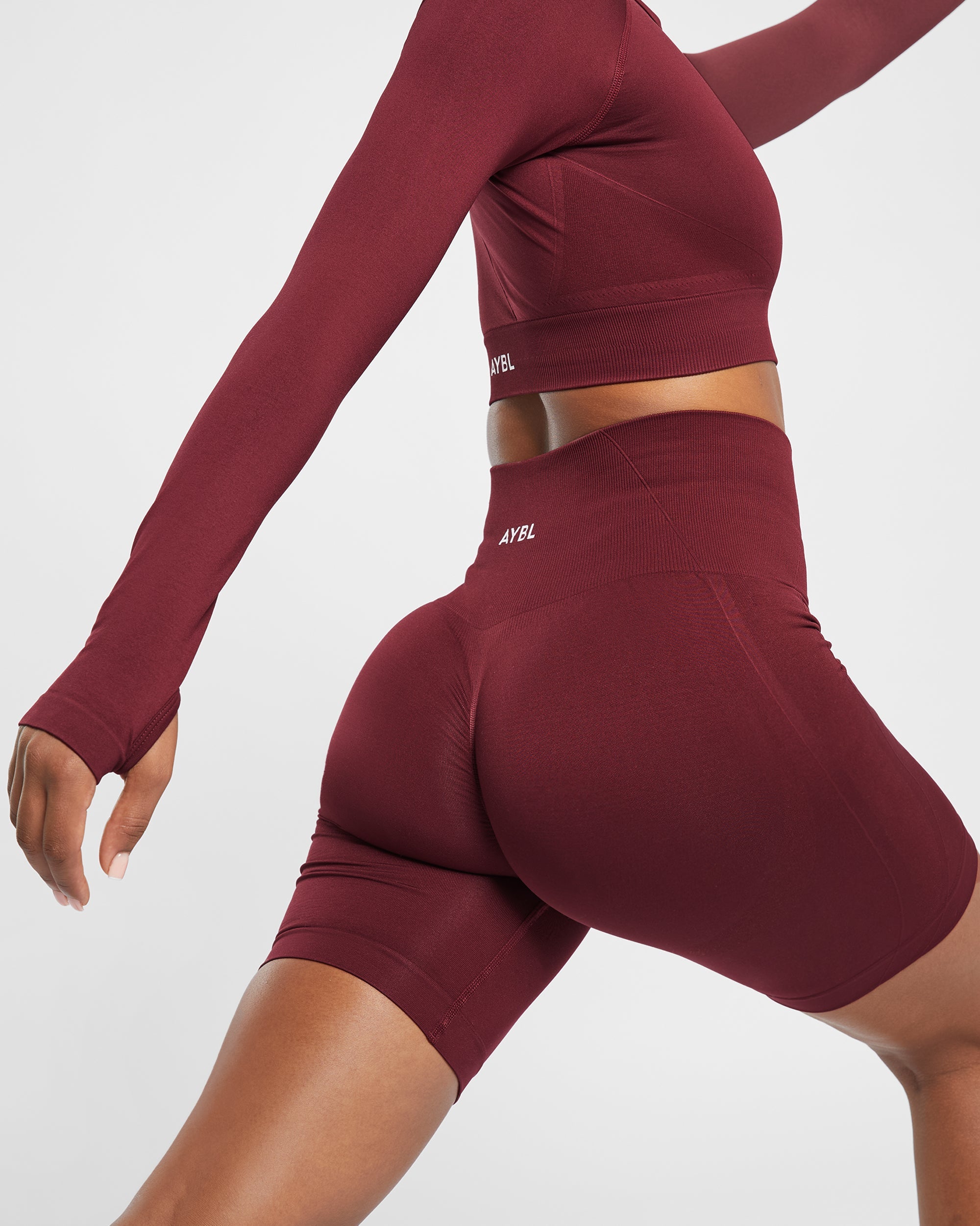 Empower Seamless Cycling Shorts - Red Wine