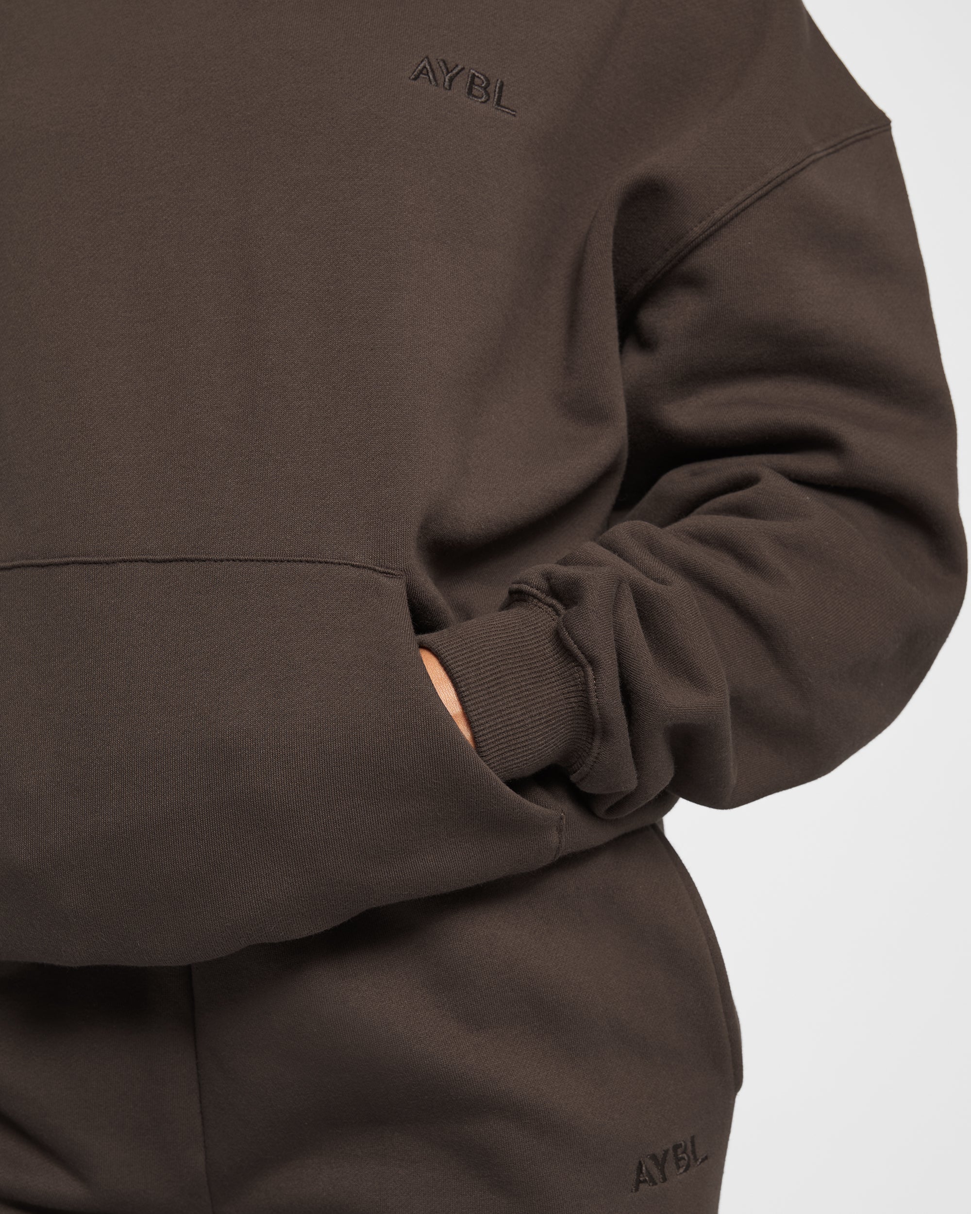 Premium Oversized Hoodie - Coffee Brown